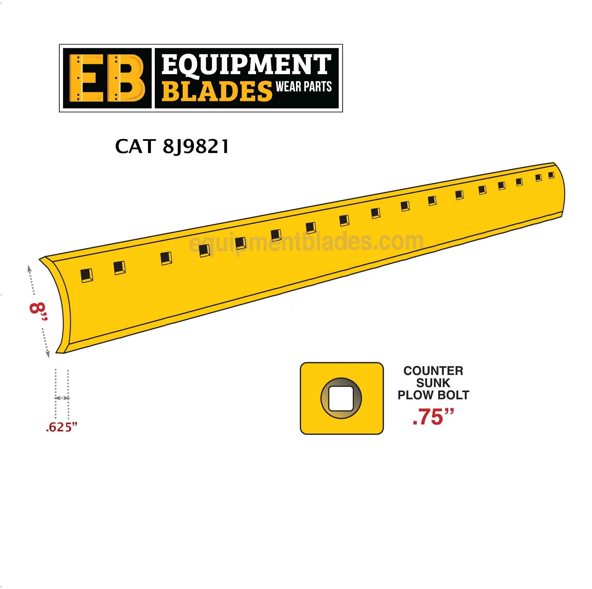 CAT 8J9821-Equipment Blades-Equipment Blades Inc