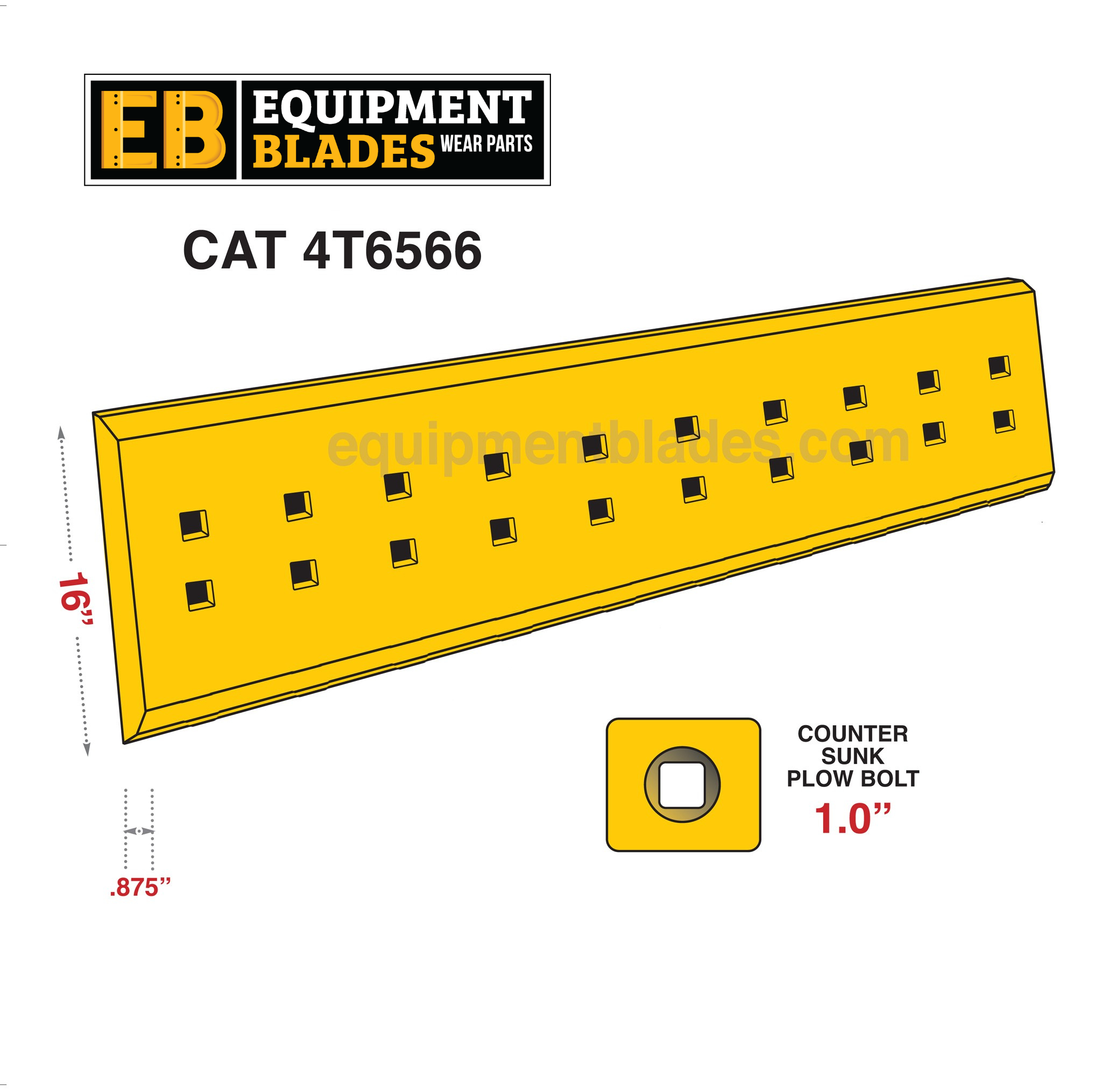 CAT 4T6566-Scraper edge-Equipment Blades Inc-Equipment Blades Inc