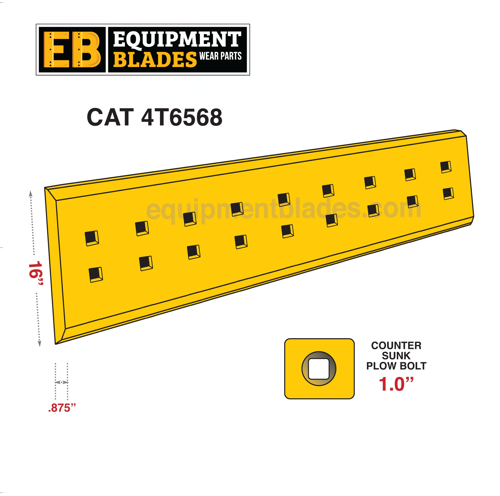 CAT 4T6568-scraper edges-Equipment Blades Inc-Equipment Blades Inc