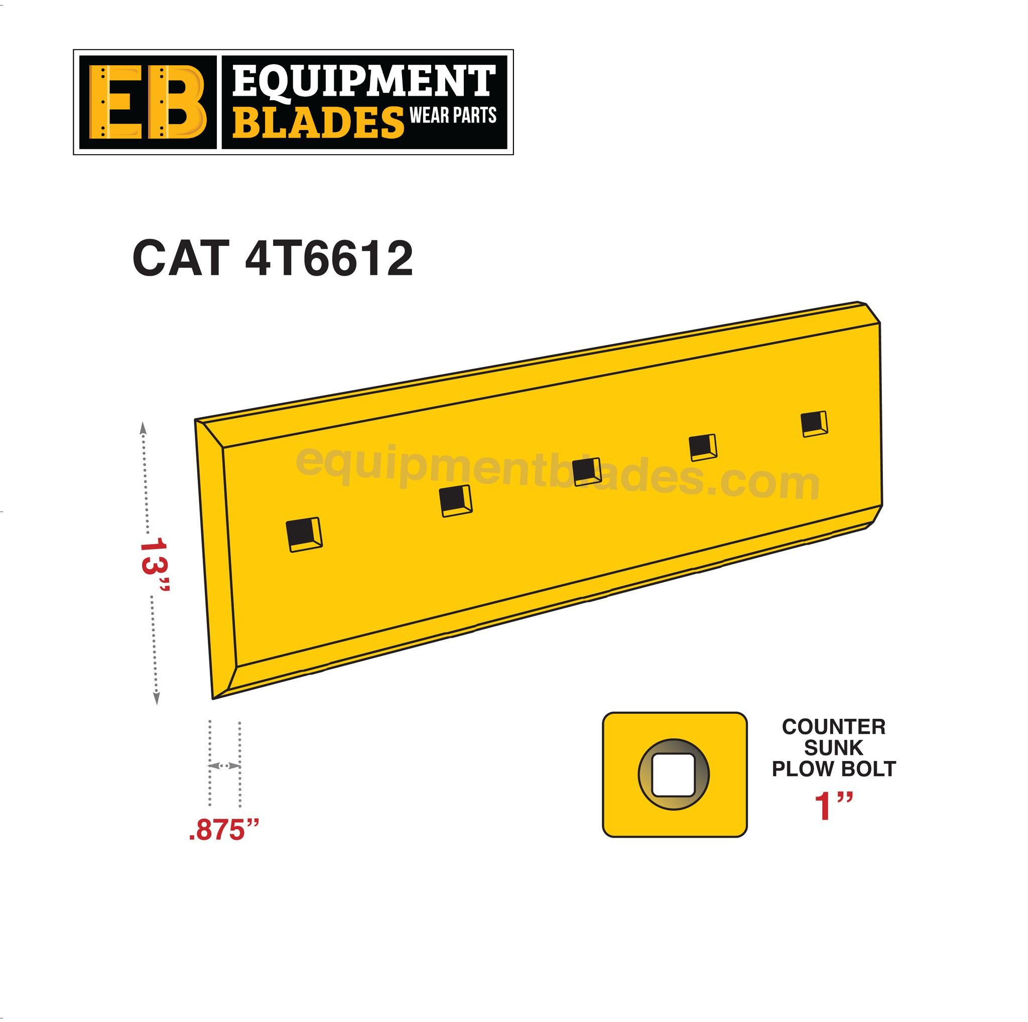 CAT 4T6612-Scraper edge-Equipment Blades Inc-Equipment Blades Inc