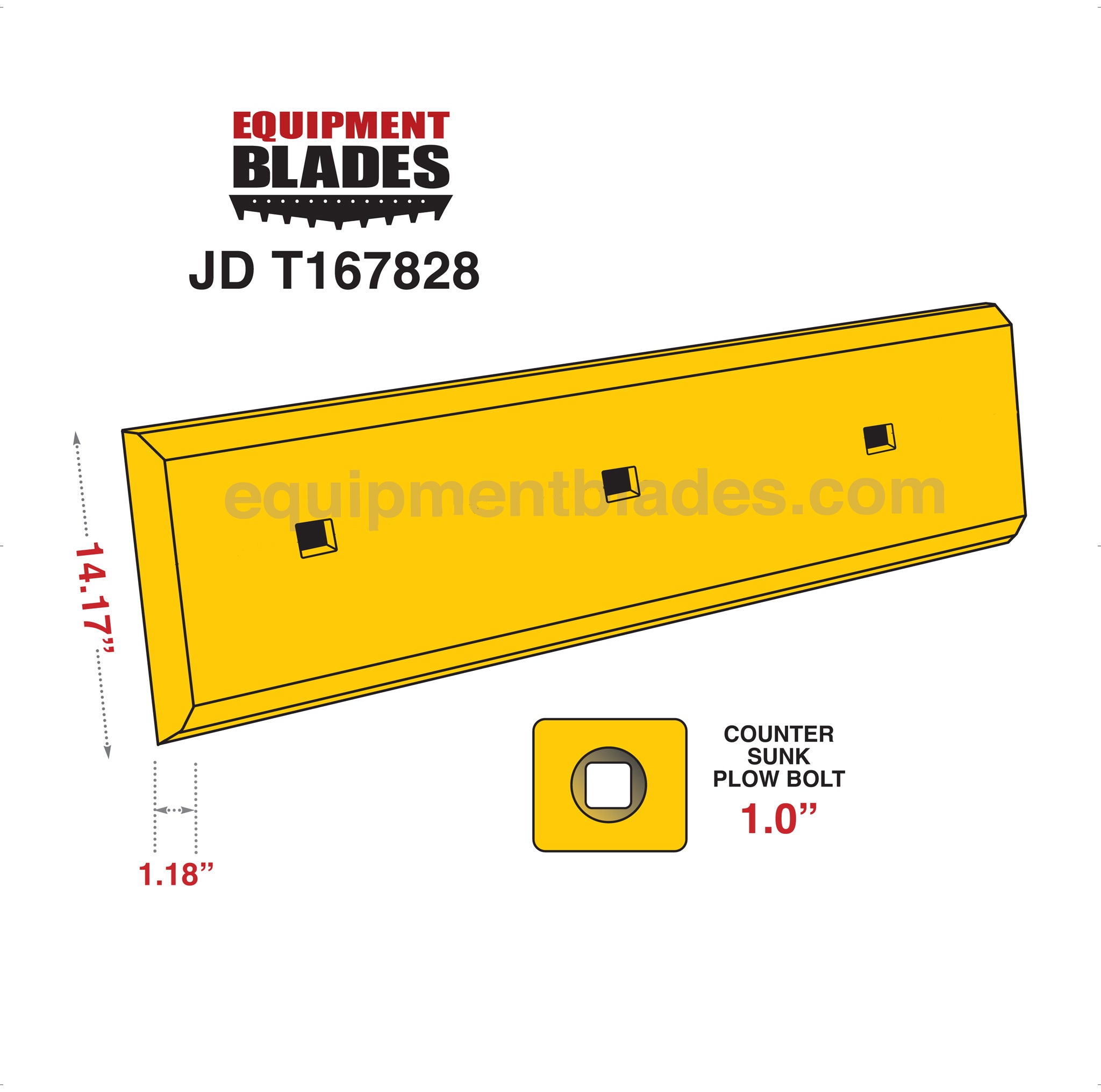 Kit for John Deere 644 H and J Wheel Loaders including cutting edges, Bolts and Nuts.-Equipment Blades Inc-Equipment Blades Inc