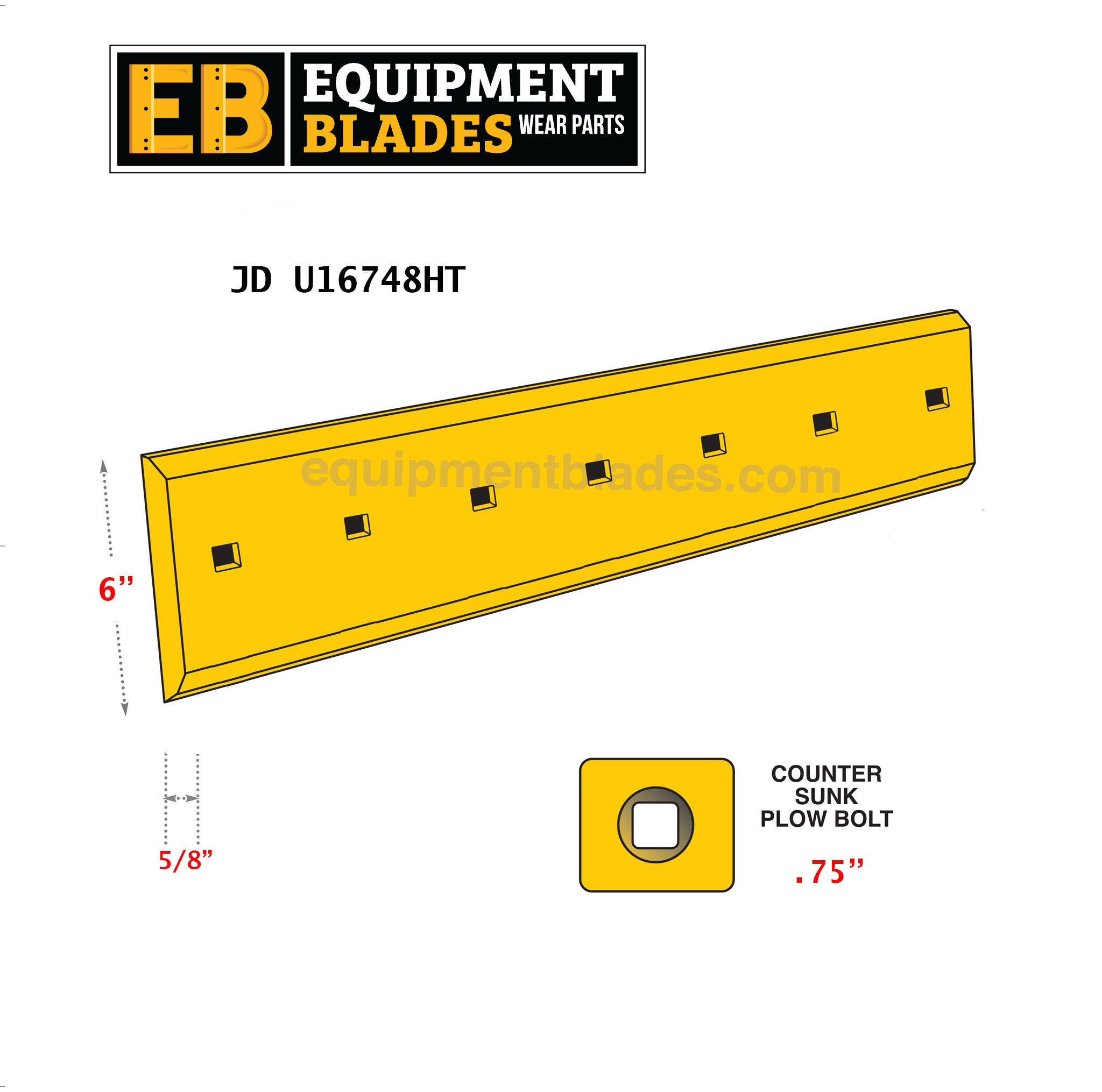 JD U16748HT-Cutting Edges-Equipment Blades-Equipment Blades Inc