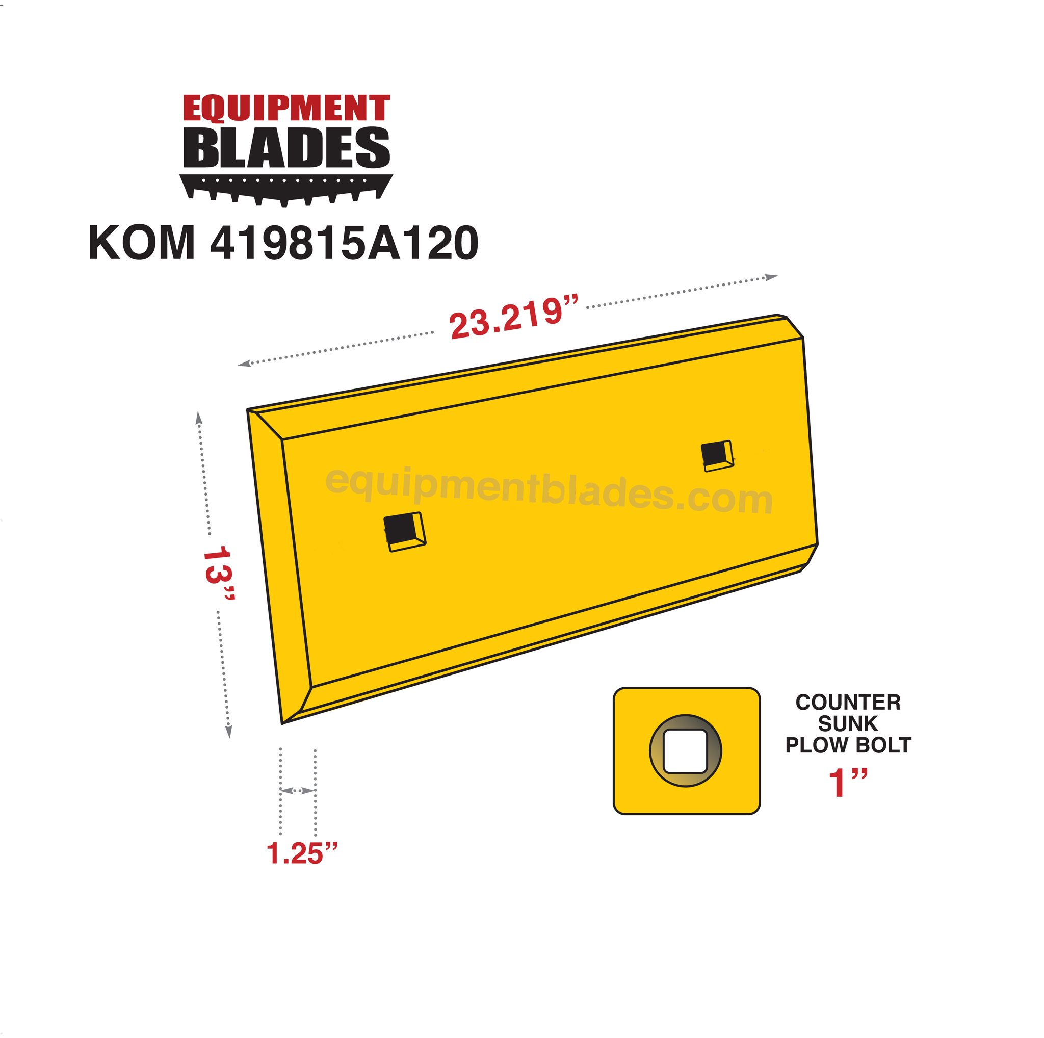 KOM 419815A120-Cutting Edges-Equipment Blades Inc-Equipment Blades Inc