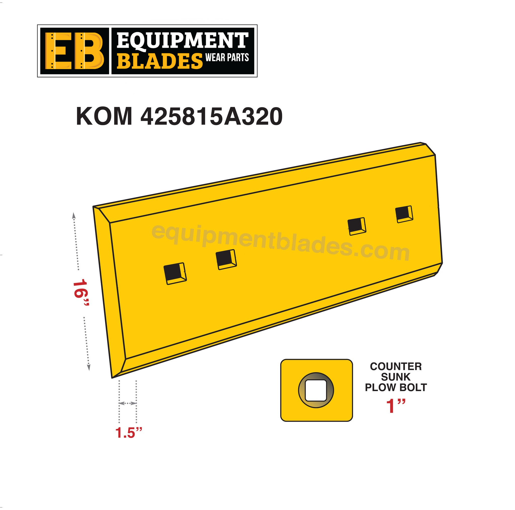 KOM 425815A320-Equipment Blades Inc-Equipment Blades Inc