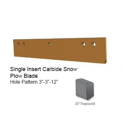 4FT SINGLE INSERT CARBIDE SNOW PLOW BLADE CIAT664844-Snow Plow Blades-Equipment Blades Inc-Equipment Blades Inc