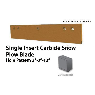 UNDERBODY 4FT SINGLE INSERT CARBIDE SNOW PLOW BLADE CICT754844-UB-Snow Plow Blades-Equipment Blades Inc-Equipment Blades Inc