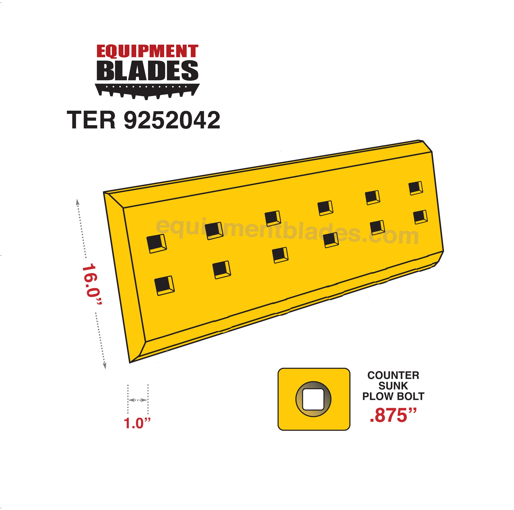 TER 9252042 Scraper center cutting edge – Equipment Blades Inc