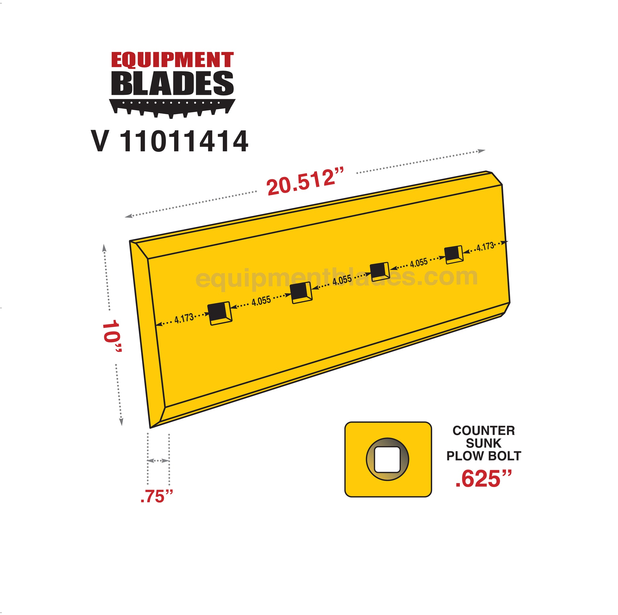 Cutting edges for Volvo EL70 Wheel Loader-Equipment Blades Inc-Equipment Blades Inc