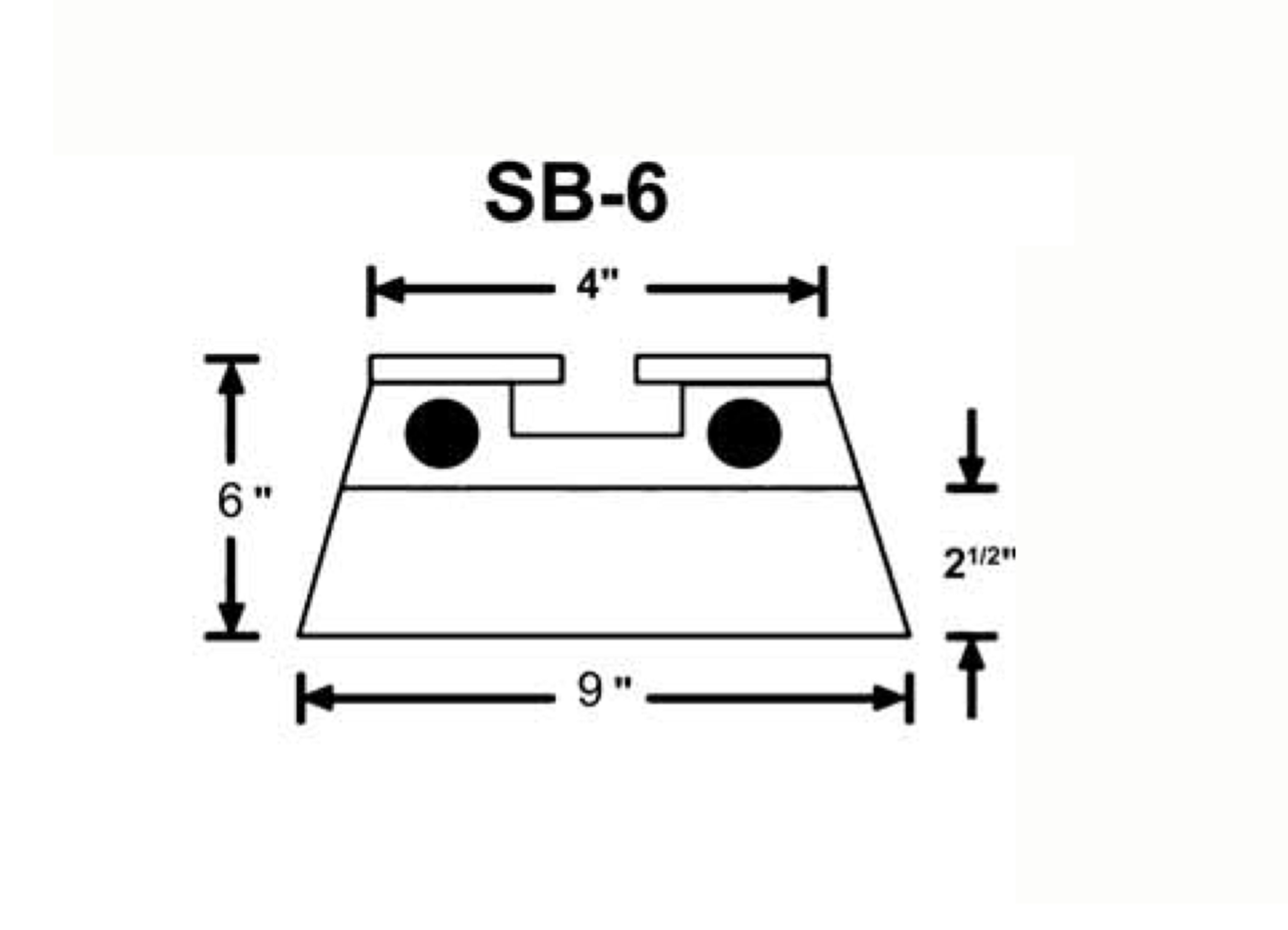 Rubber SBR-6 *3 foot-Rubber Snow Plow Blades-Equipment Blades Inc-Equipment Blades Inc