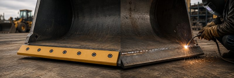 Bolt-On vs. Weld-On Cutting Edges for Loader Bucket