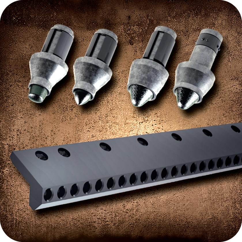 Carbide Rooftop Bit Motor Grader Carbide Bits and Grader Bit Boards | Equipment Blades Inc