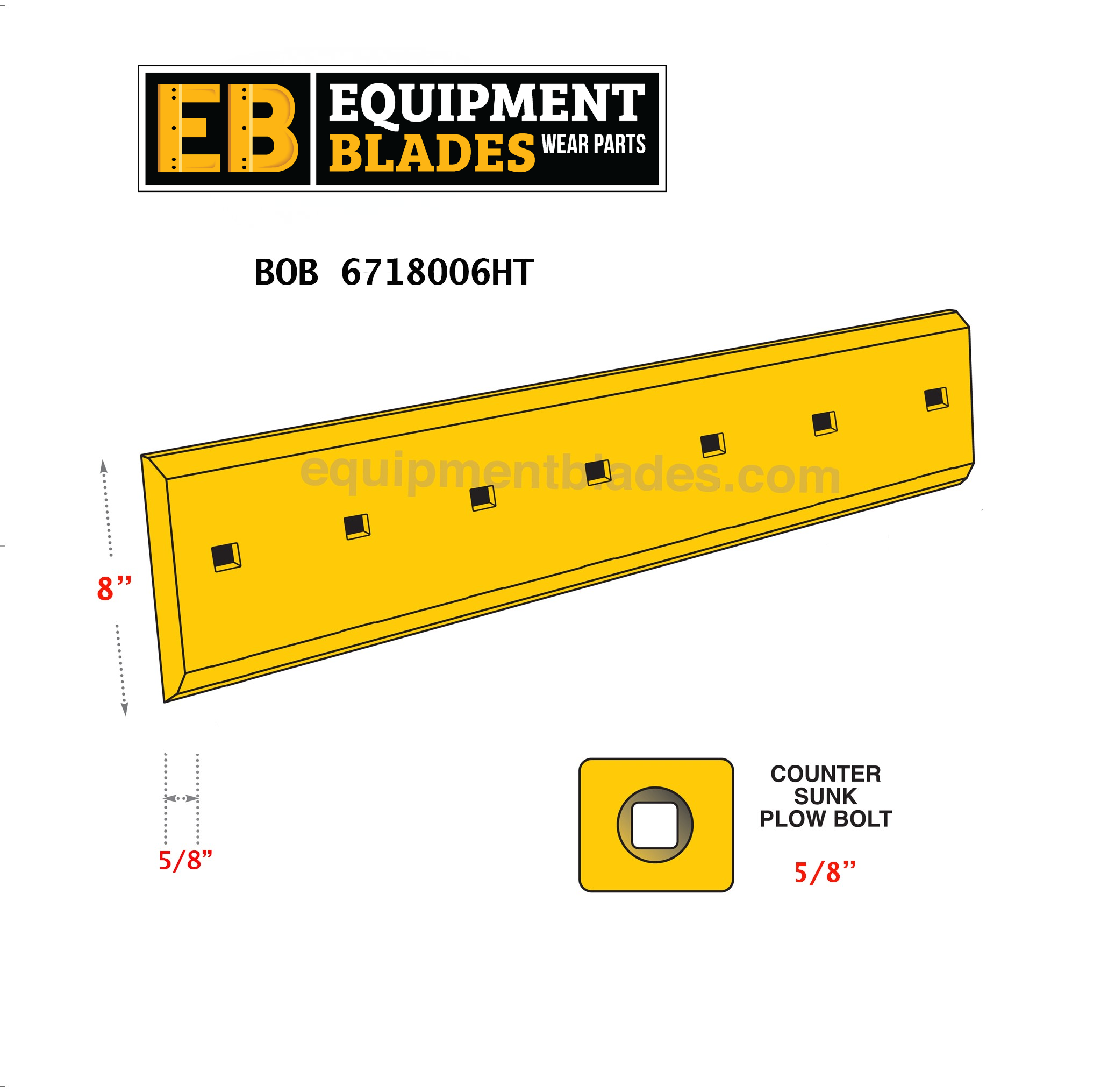 BOB 6718006HT-Equipment Blades-Equipment Blades Inc