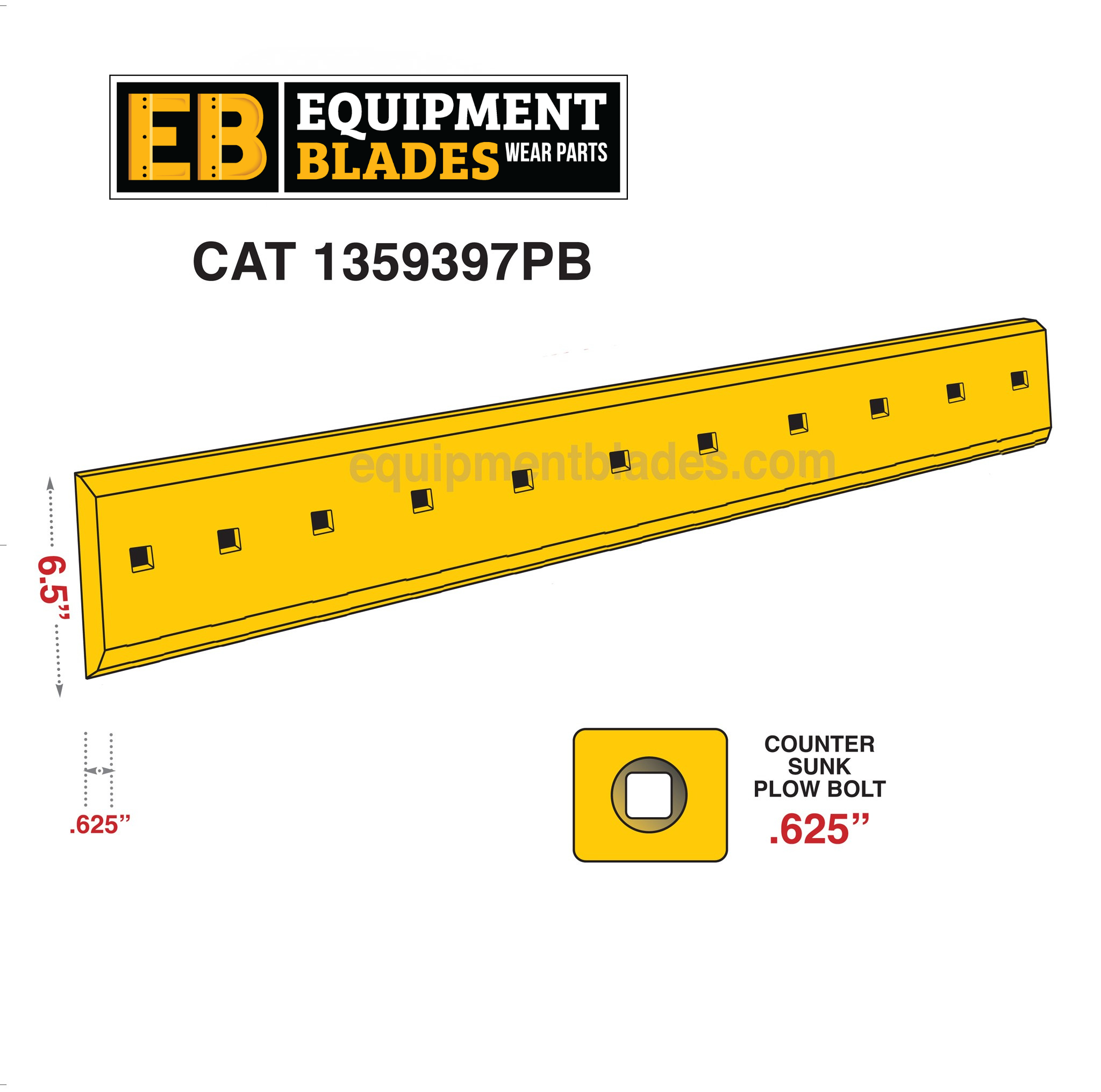 CAT 1359397PB-Cutting Edges-Equipment Blades-Equipment Blades Inc