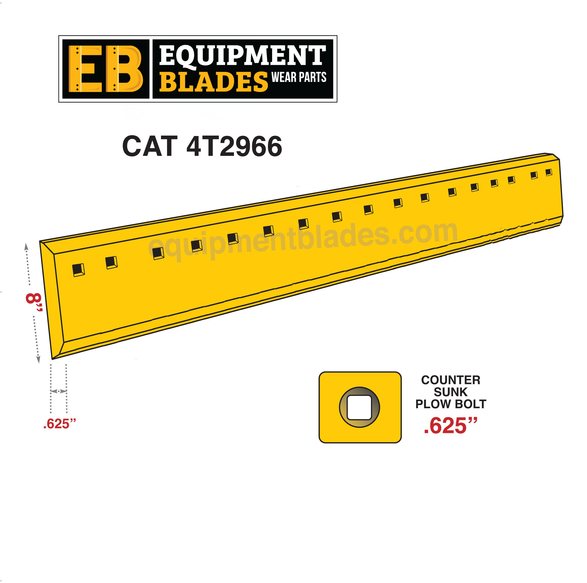 CAT 4T2966-Grader Blades-Equipment Blades Inc-Equipment Blades Inc