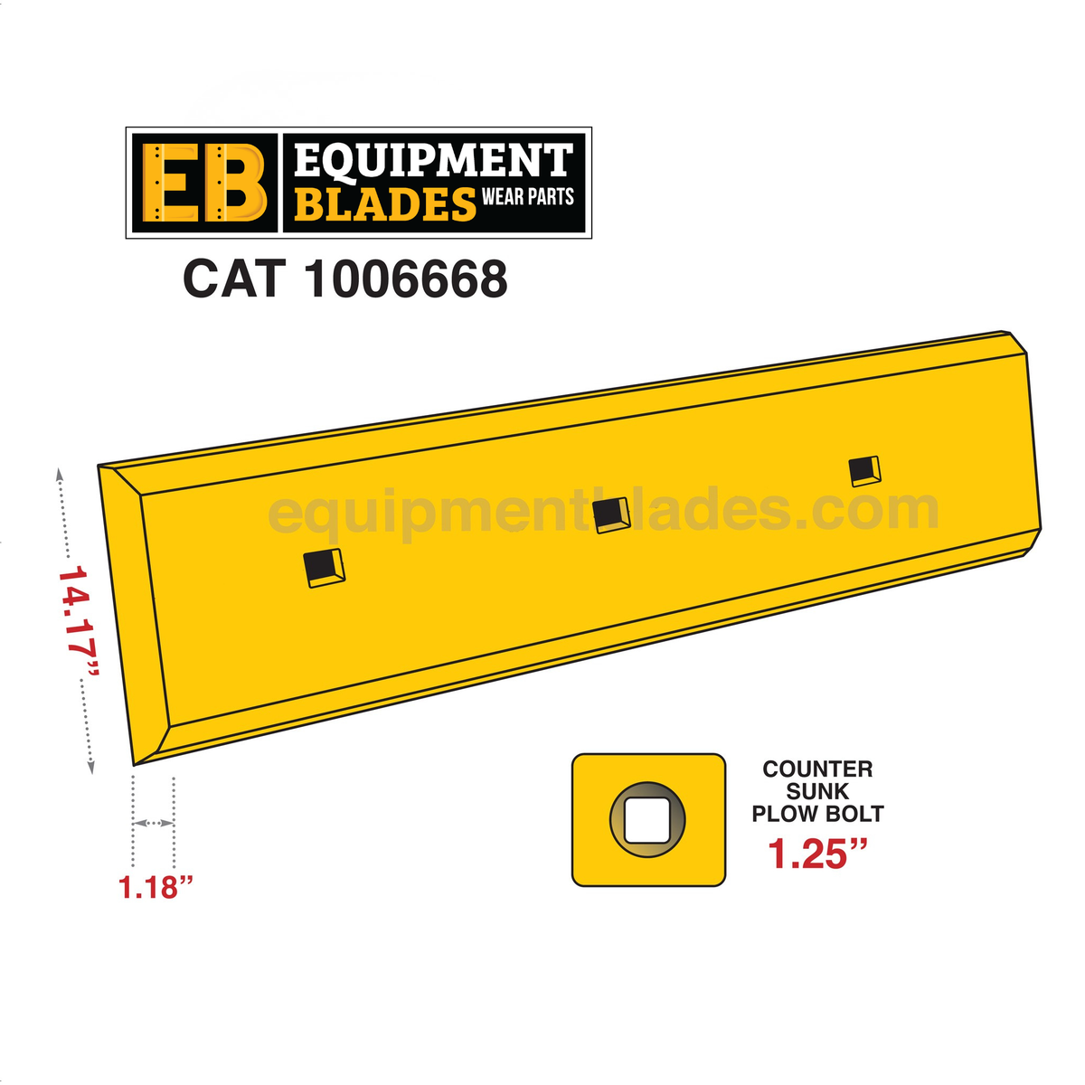 Caterpillar Loader Cutting Edge Center 1006668