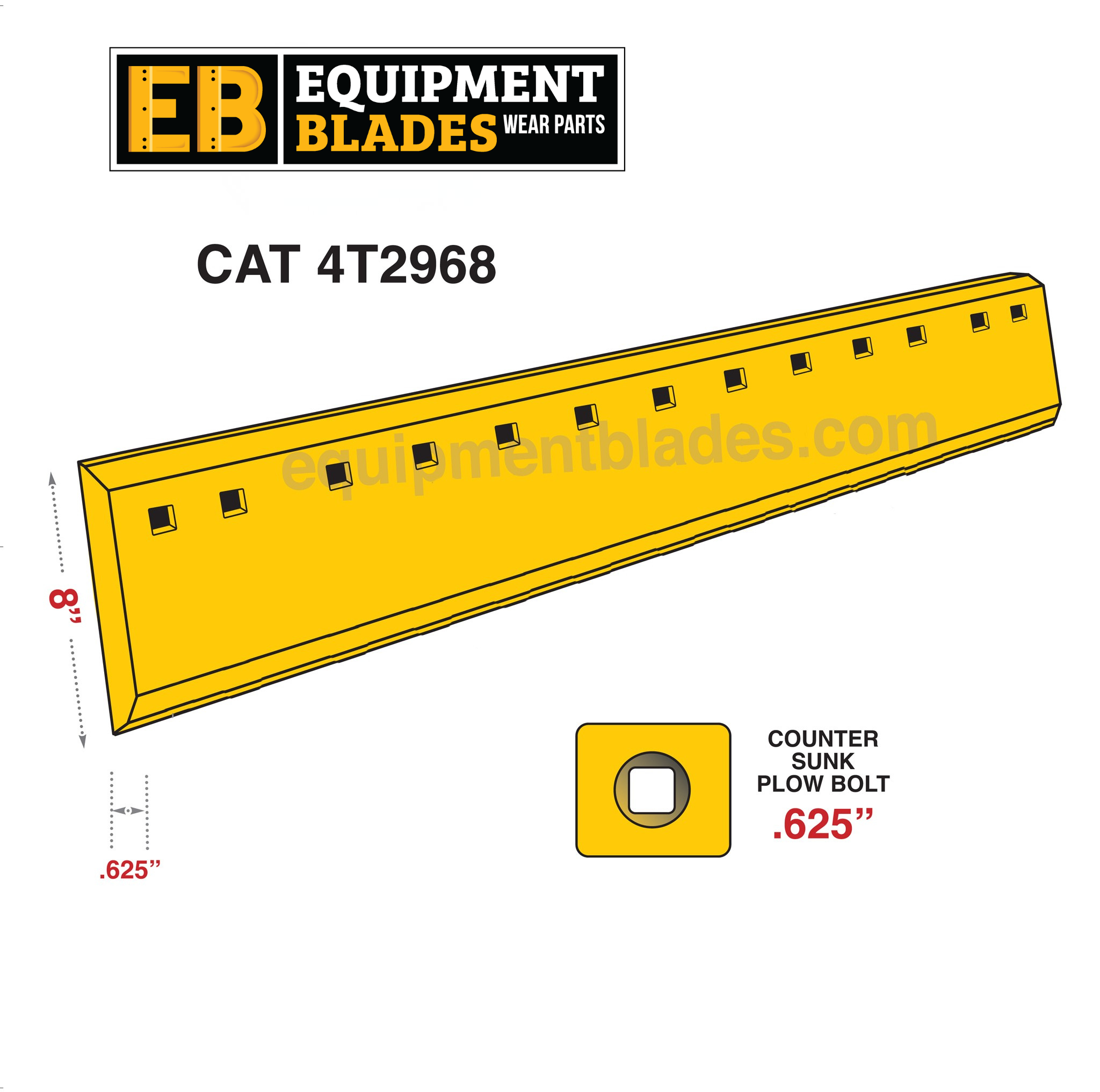 CAT 4T2968-Cutting Edges-Equipment Blades Inc-Equipment Blades Inc