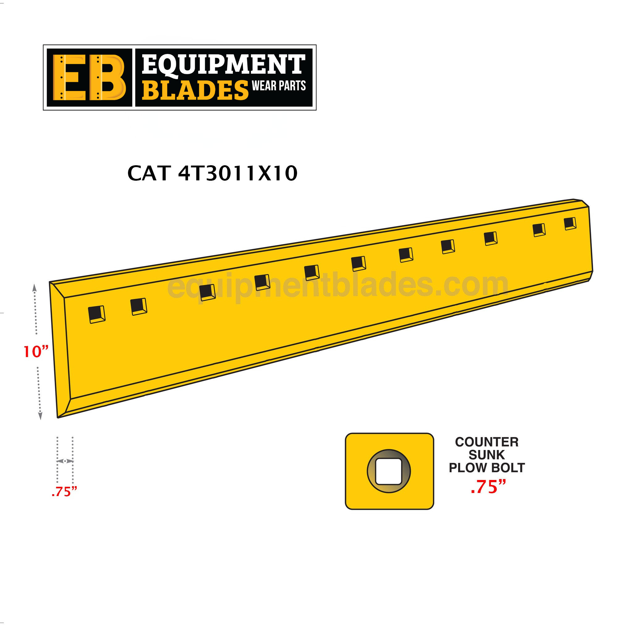 CAT 4T3011x10-Cutting Edges-Equipment Blades Inc-Equipment Blades Inc