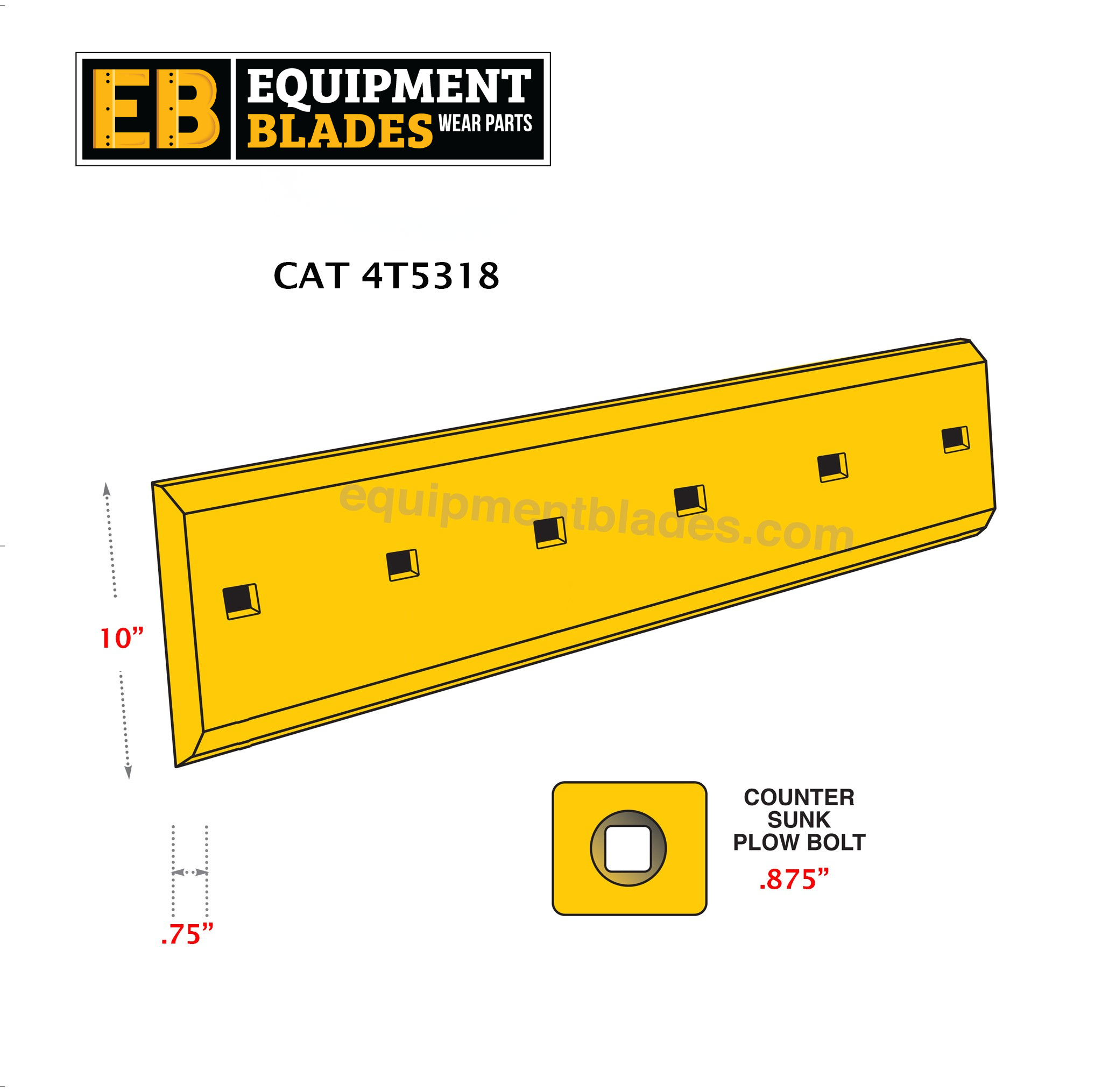 CAT 4T5318-Cutting Edges-Equipment Blades Inc-Equipment Blades Inc
