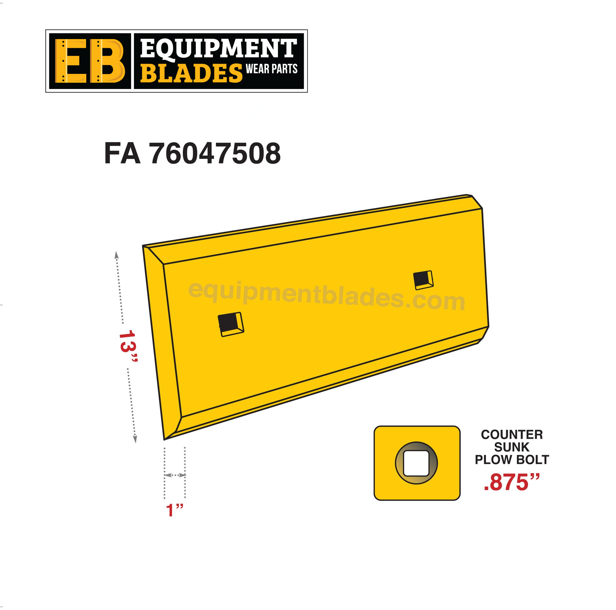 FA 76047508-Equipment Blades-Equipment Blades Inc