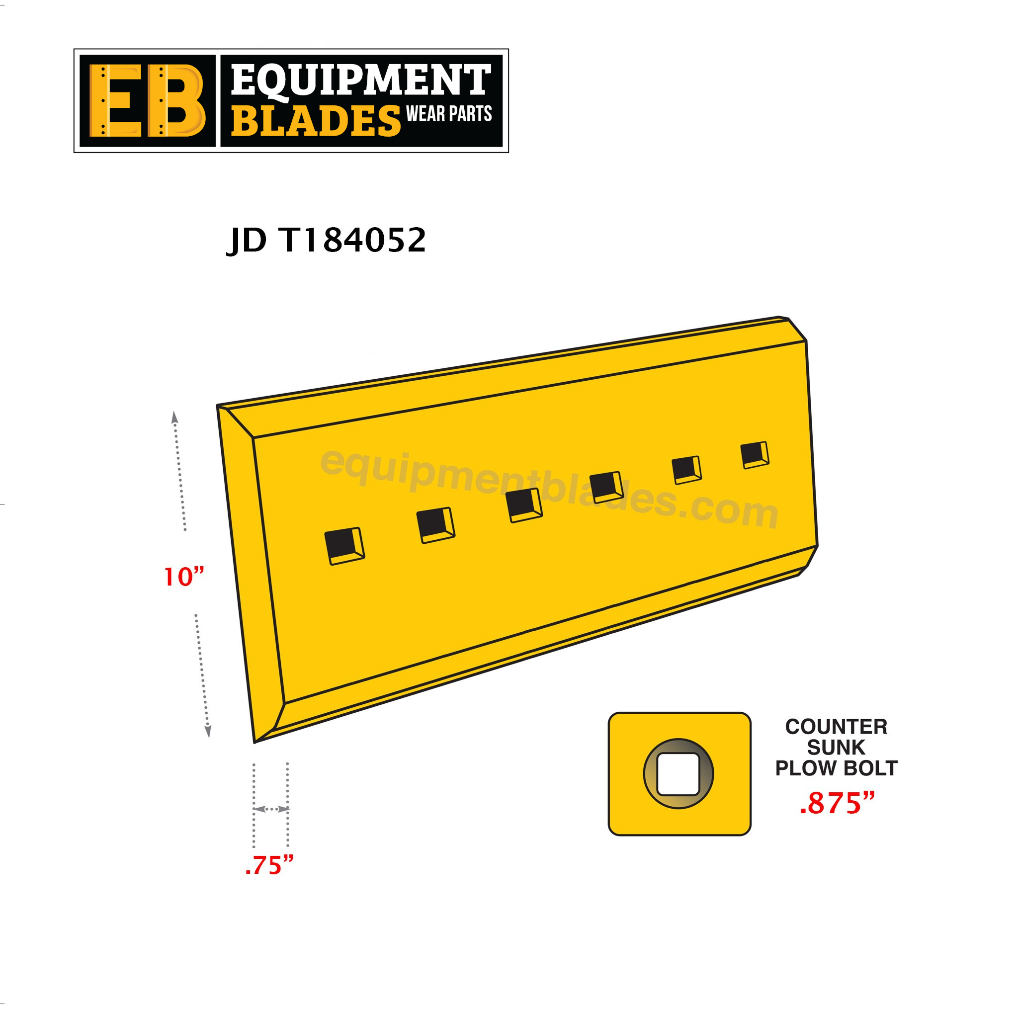 JD T184052-Cutting Edges-Equipment Blades-Equipment Blades Inc