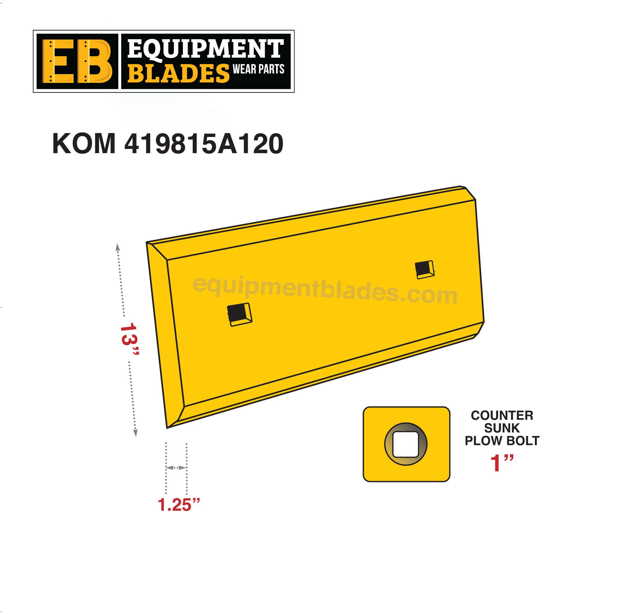 KOM 419815A120-Cutting Edges-Equipment Blades Inc-Equipment Blades Inc