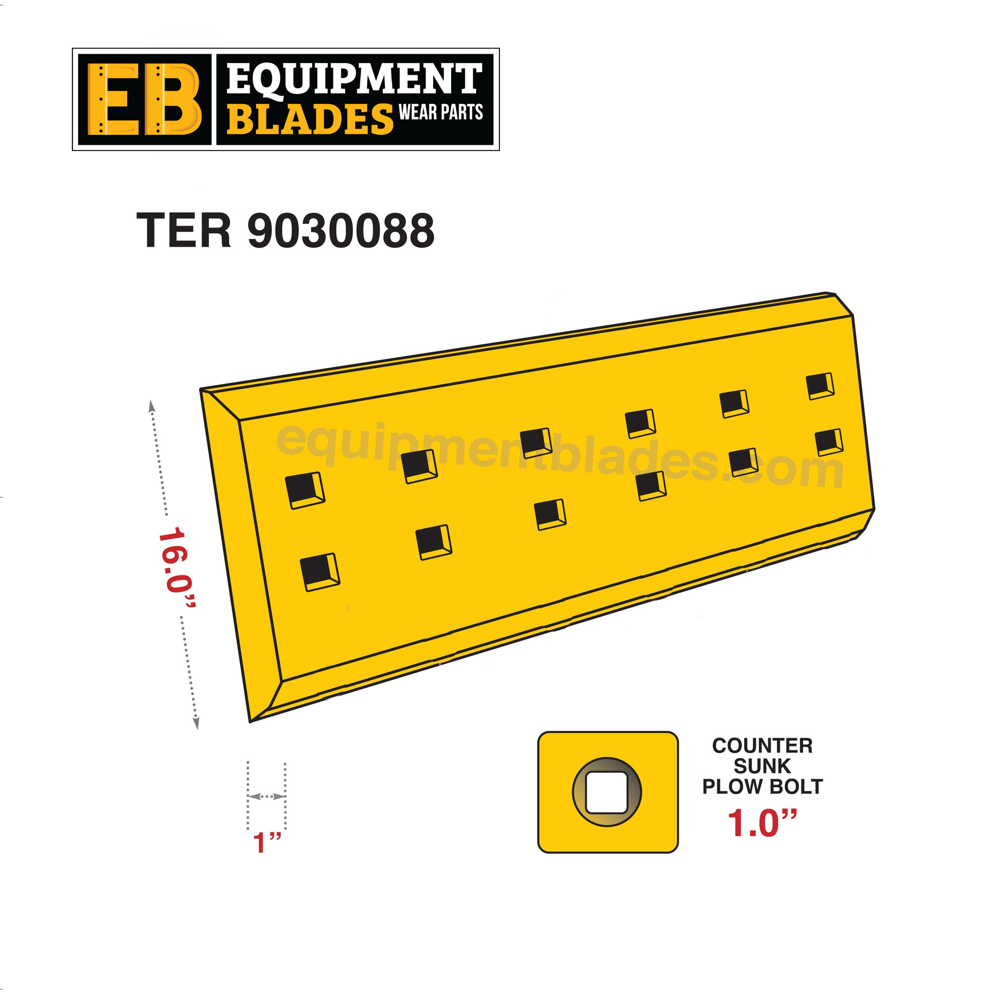 TER 9030088-Scraper edge-Equipment Blades-Equipment Blades Inc