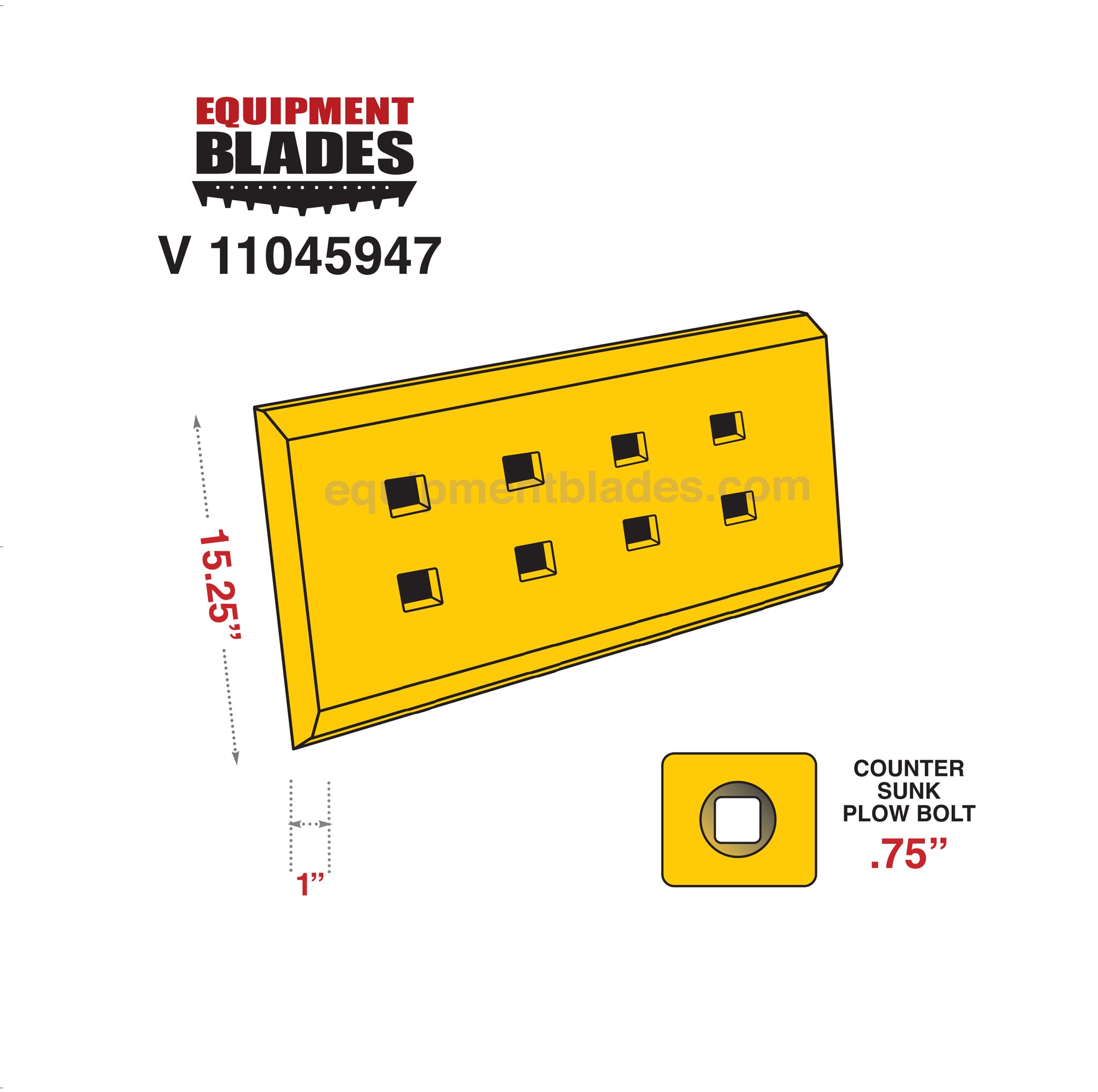 Kit for Volvo L90 Wheel loader cutting edges.-Equipment Blades Inc-Equipment Blades Inc