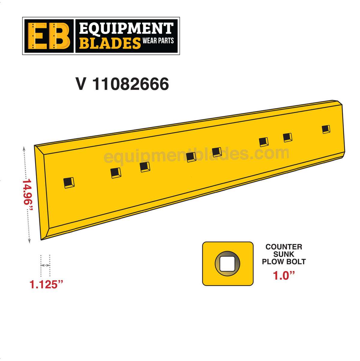 Volvo Loader Cutting Edge Center V 11082666