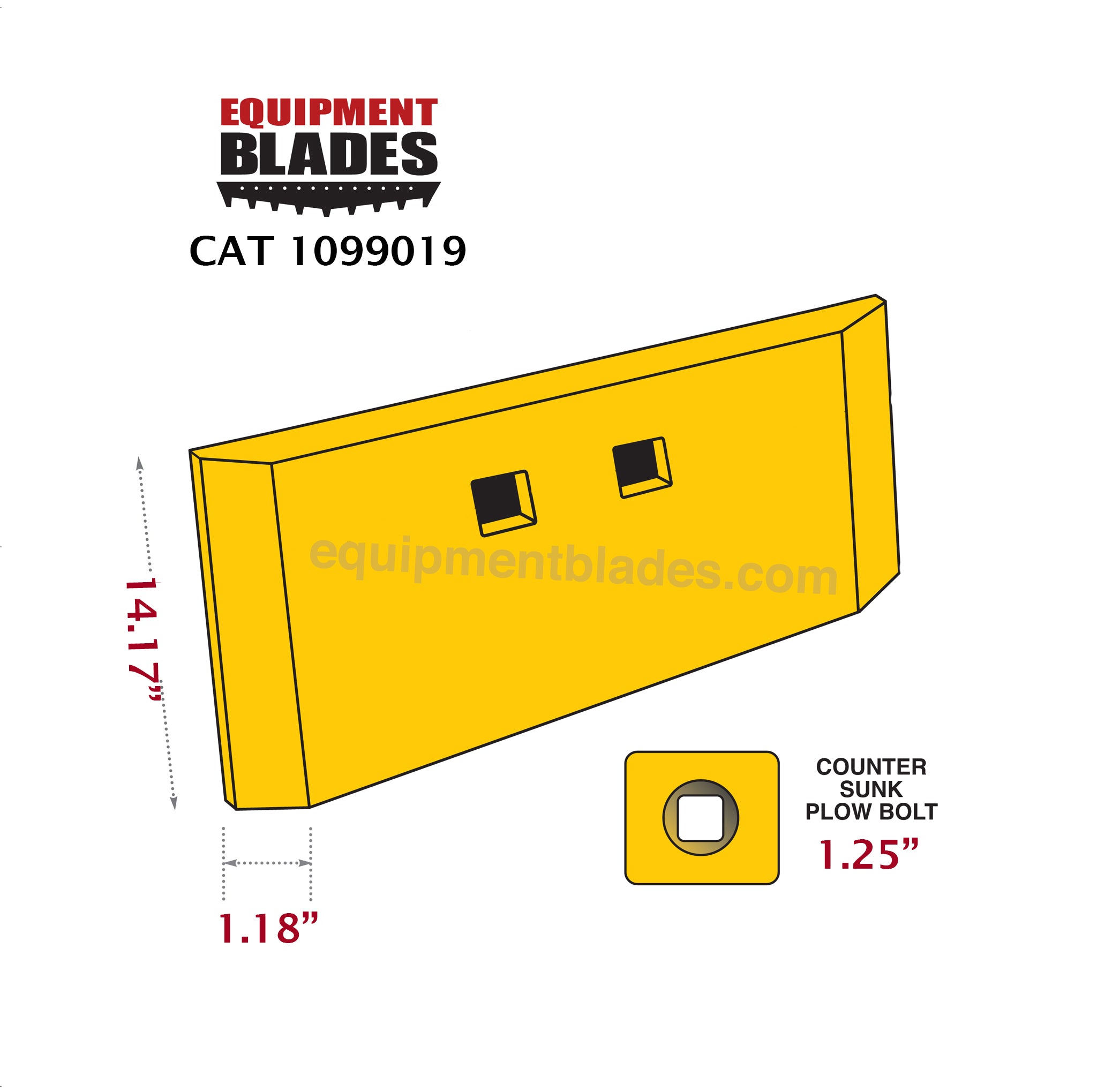 CAT 1099019-Half Arrow Segment-Equipment Blades Inc-Equipment Blades Inc