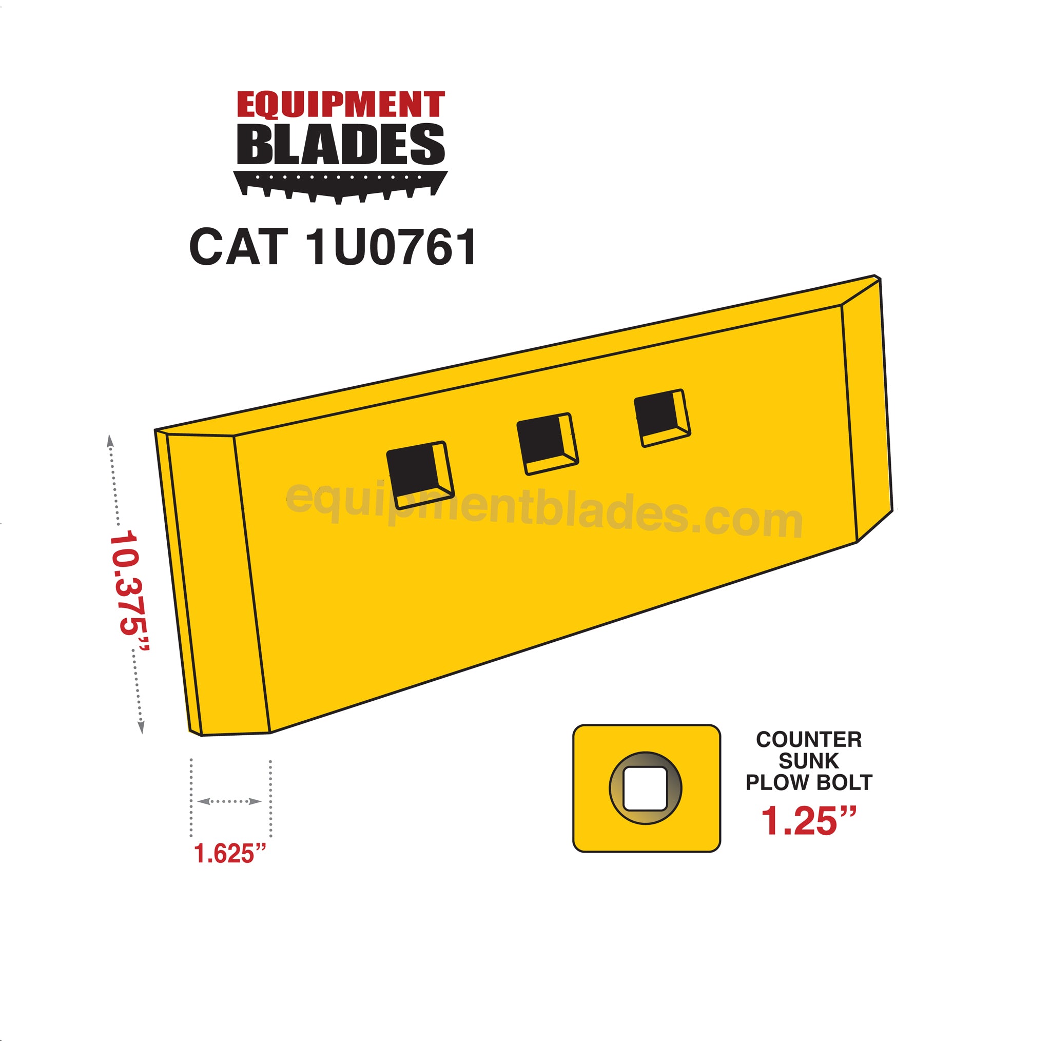 Caterpillar Loader End Piece Cutting Edge 1U0761