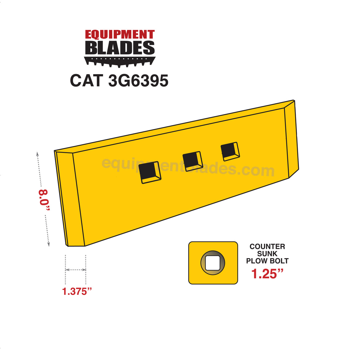 Caterpillar Loader End Piece Cutting Edge 3G6395