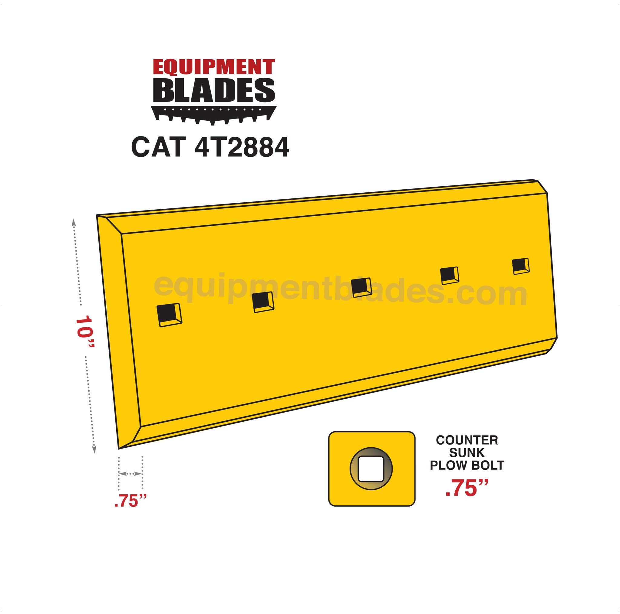 CAT 4T2884-Scraper edge-Equipment Blades-Equipment Blades Inc