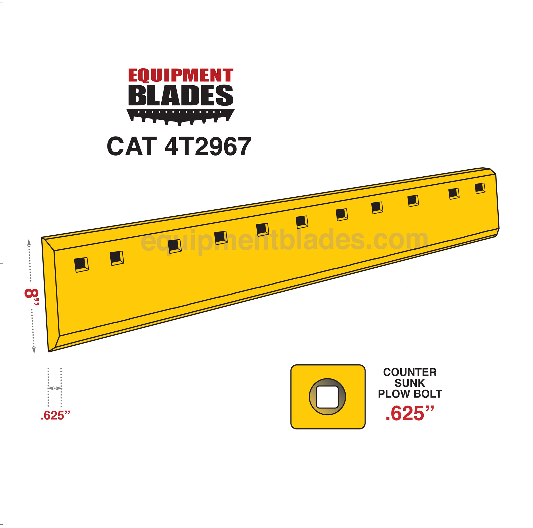 CAT 4T2967-Grader Blades-Equipment Blades Inc-Equipment Blades Inc