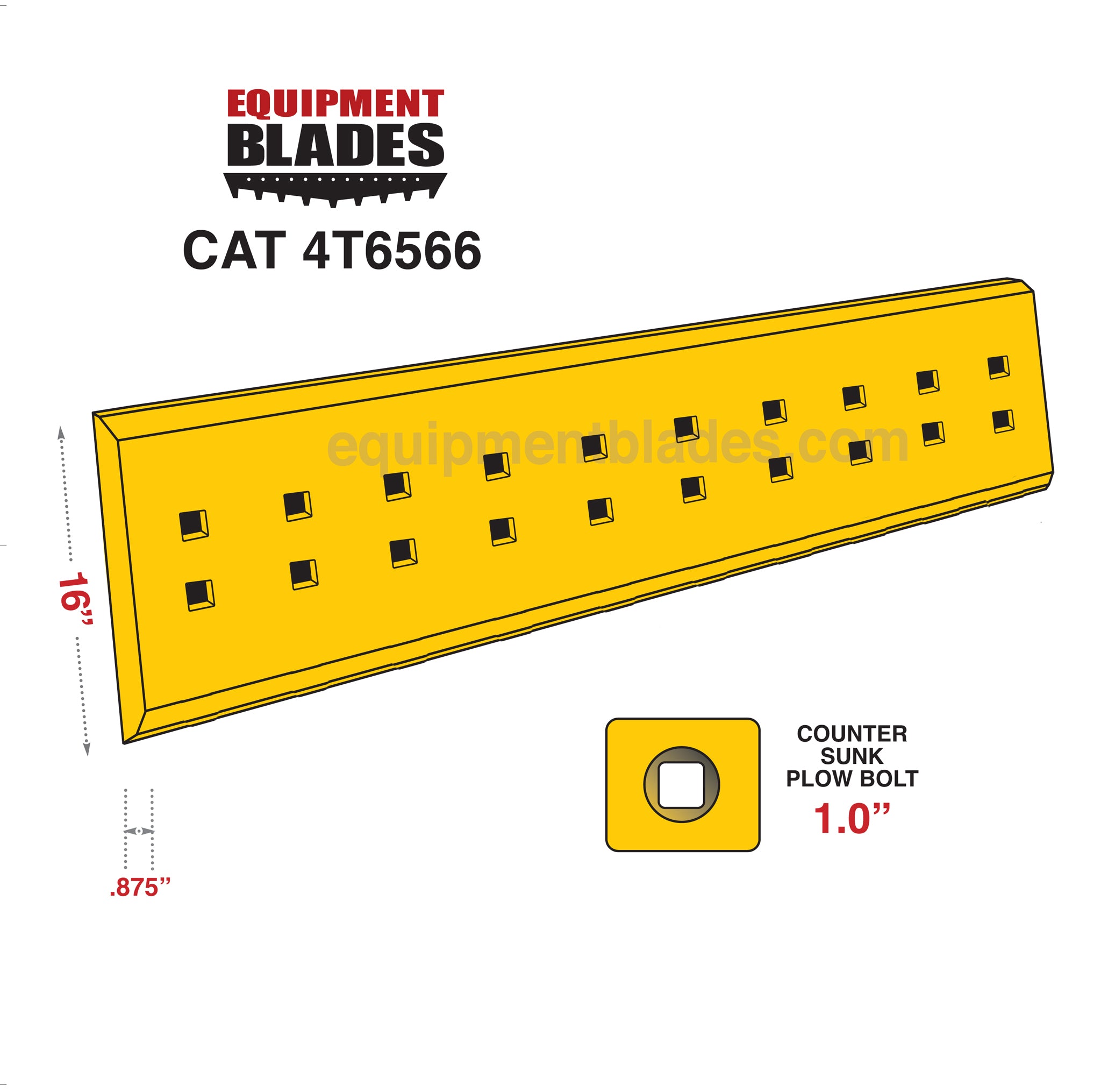 CAT 4T6566-Scraper edge-Equipment Blades Inc-Equipment Blades Inc