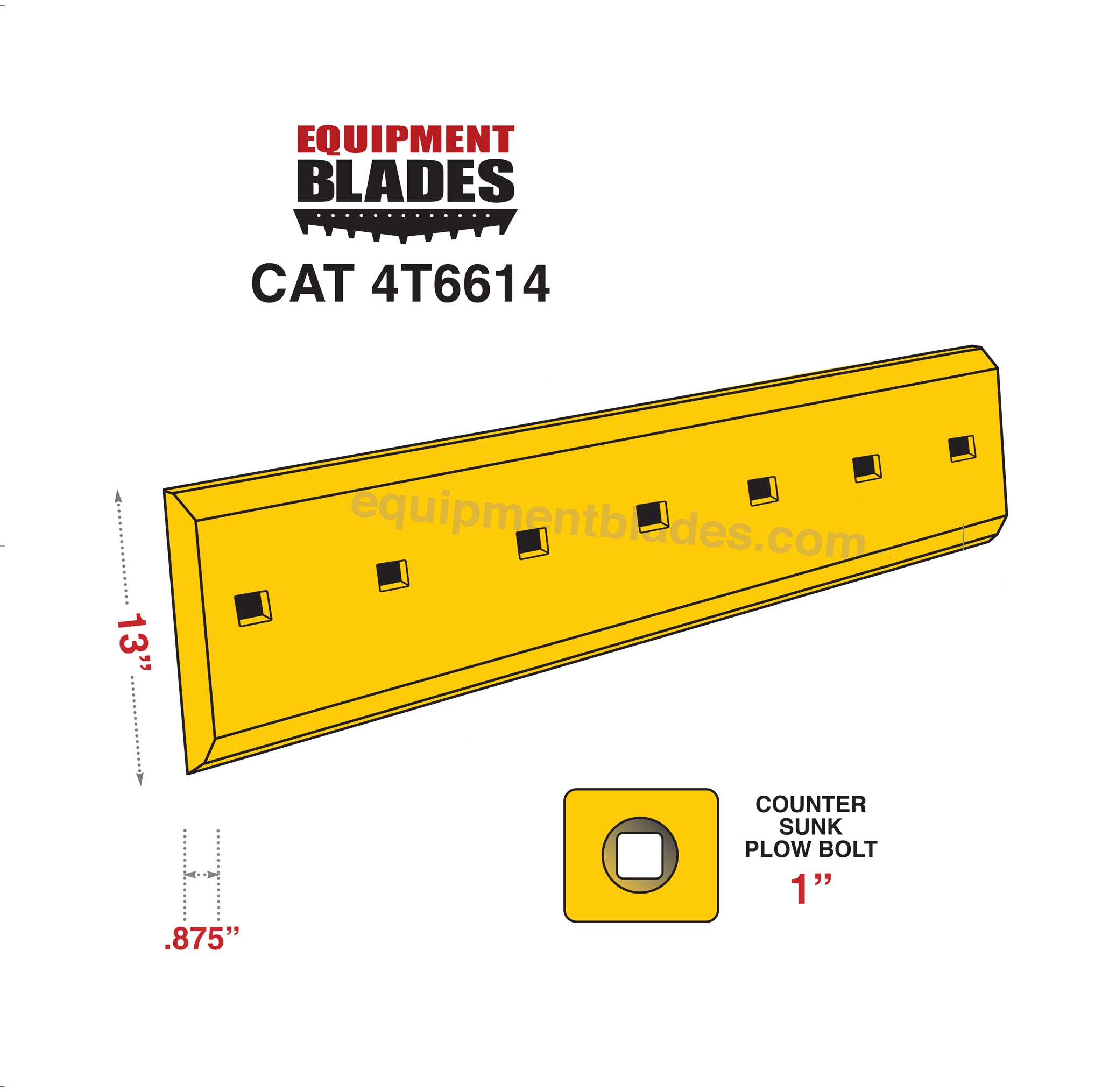 CAT 4T6614-Scraper edge-Equipment Blades Inc-Equipment Blades Inc