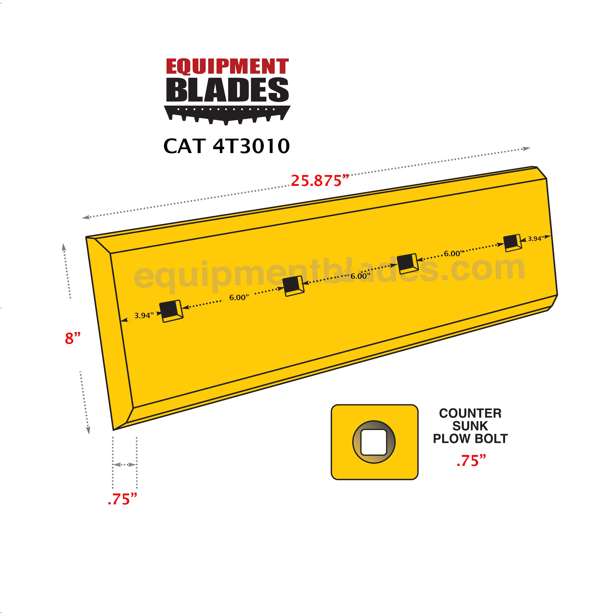 CAT 4T3010-Bull Dozer blades-Equipment Blades Inc-Equipment Blades Inc