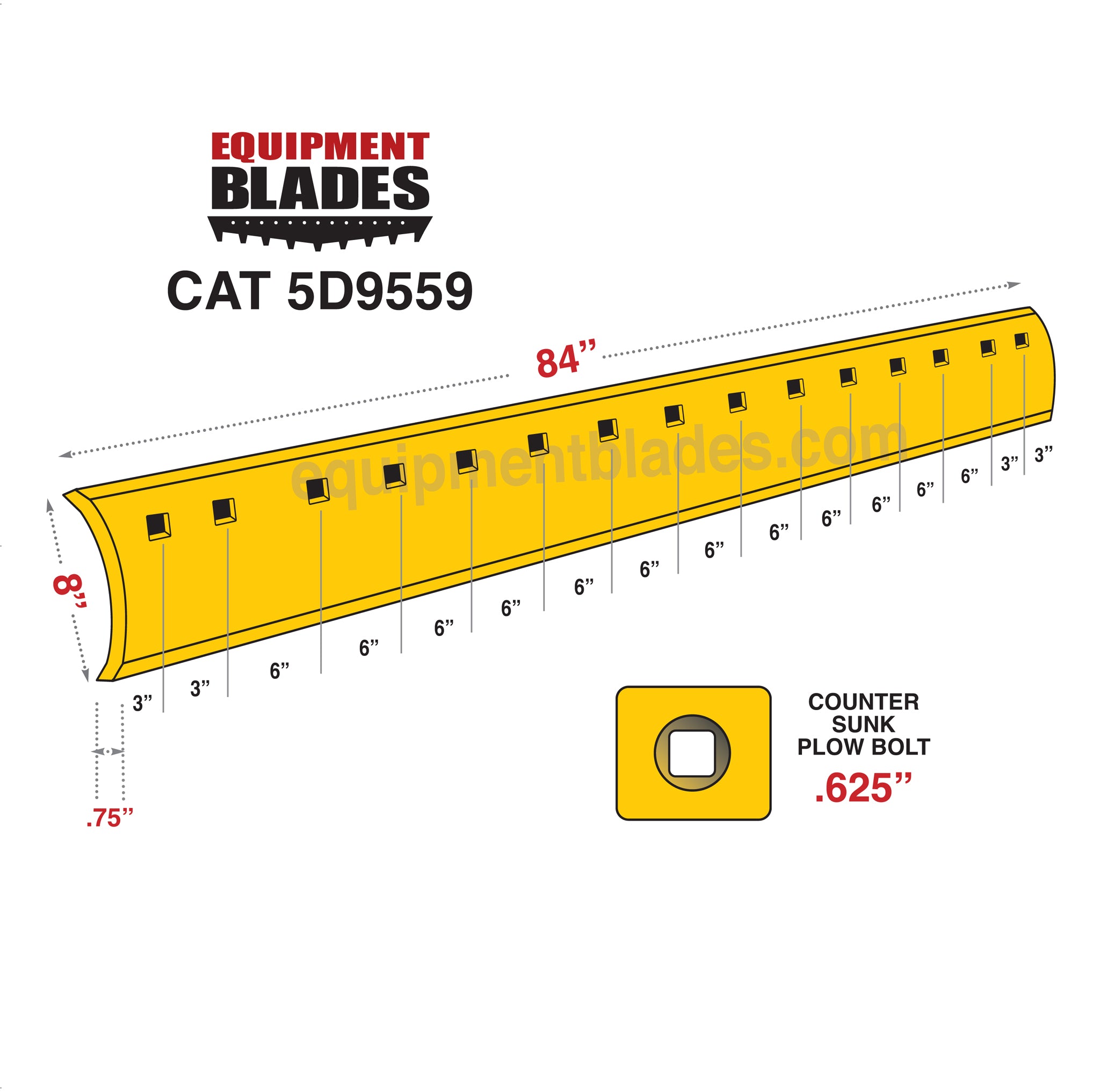 CAT 5D9559-Grader Blades-Equipment Blades Inc-Equipment Blades Inc