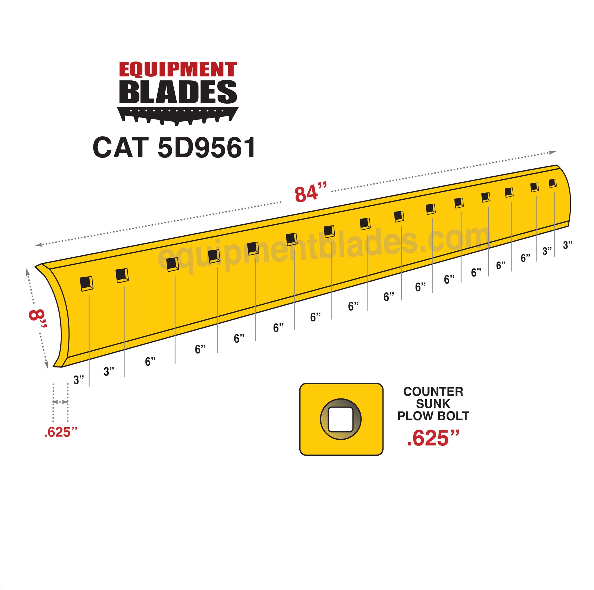 CAT 5D9561-Grader Blades-Equipment Blades Inc-Equipment Blades Inc