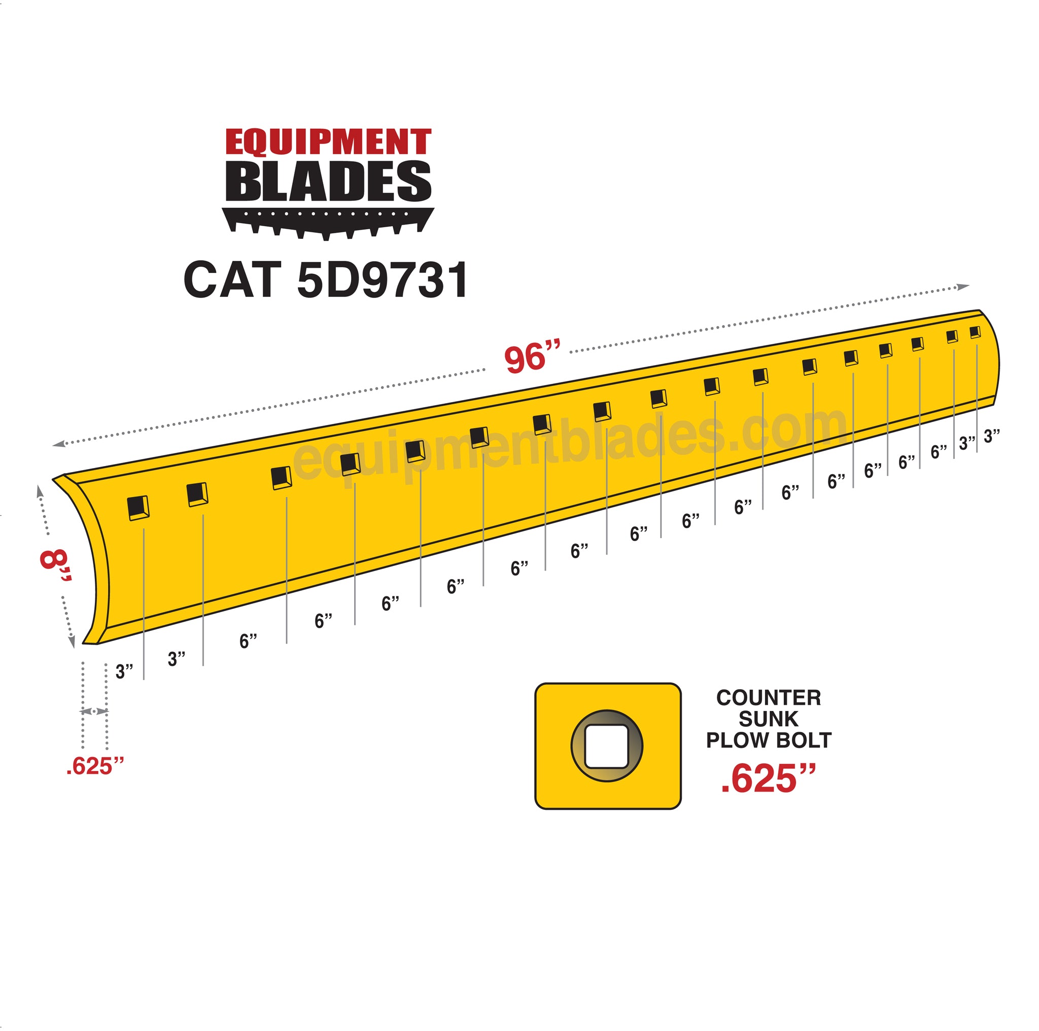 CAT 5D9731-Grader Blades-Equipment Blades Inc-Equipment Blades Inc