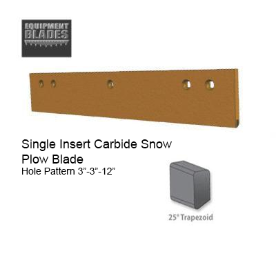 3FT SINGLE INSERT CARBIDE SNOW PLOW BLADE CIAT663644-Snow Plow Blades-Equipment Blades Inc-Equipment Blades Inc