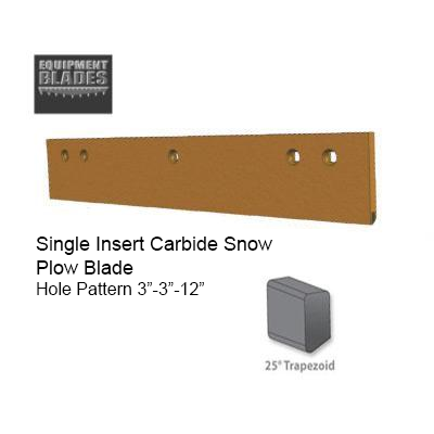 4FT SINGLE INSERT CARBIDE SNOW PLOW BLADE CIAT664844-Snow Plow Blades-Equipment Blades Inc-Equipment Blades Inc