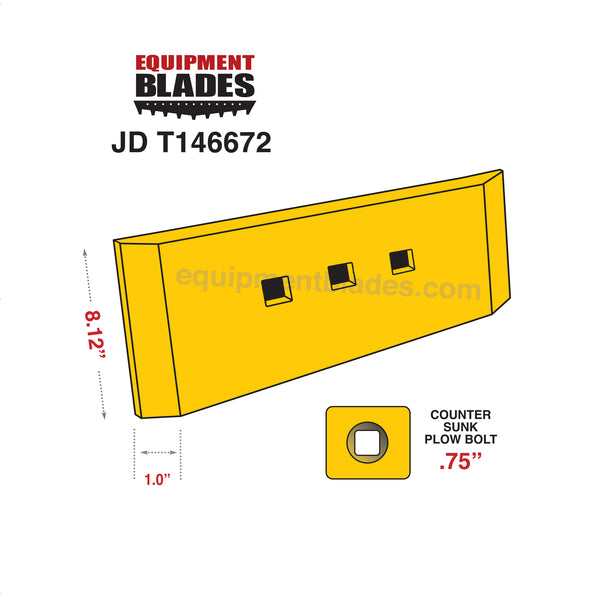 John Deere Loader Cutting Edge End Piece T146672 – Equipment 