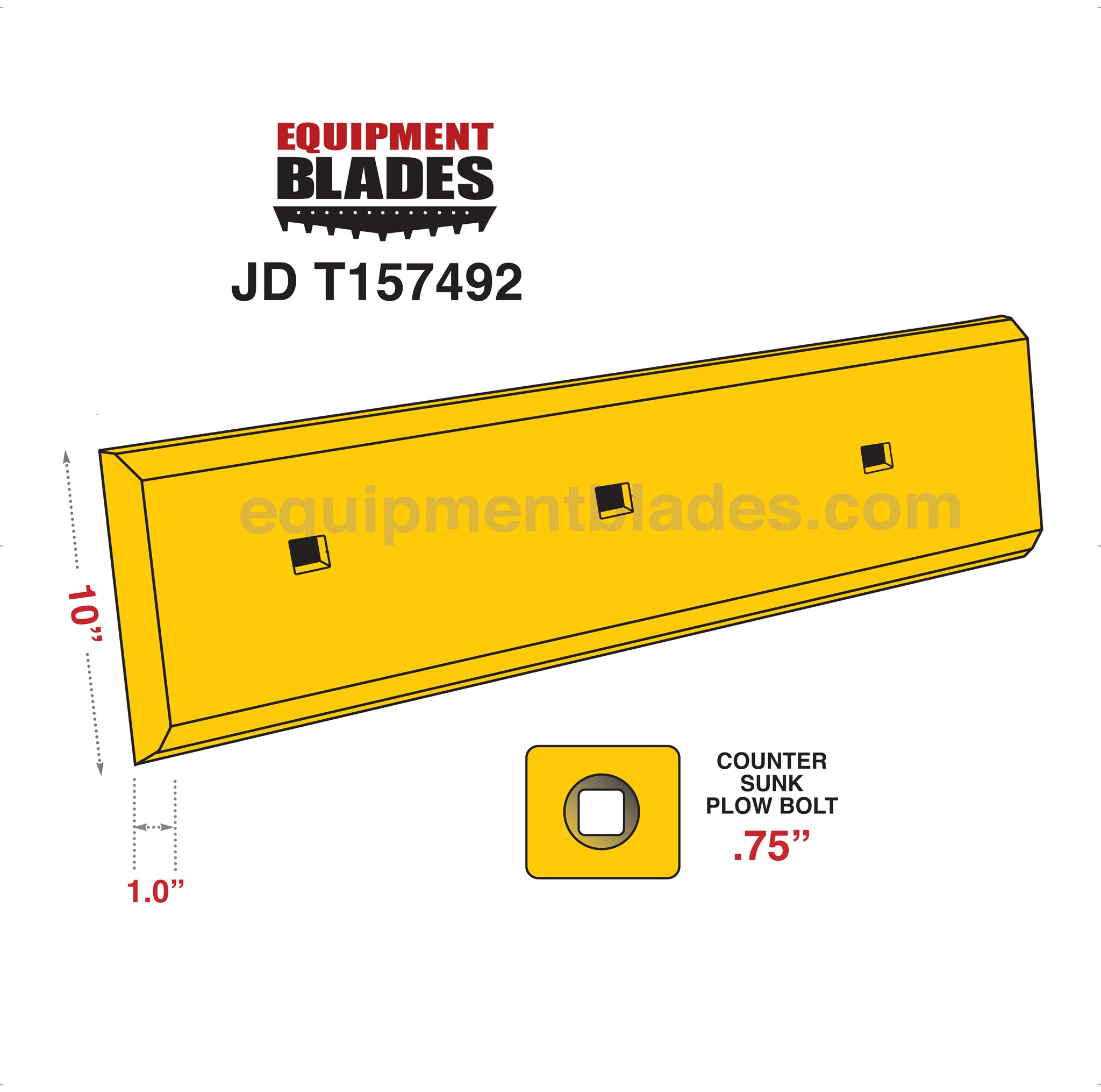 JD T157492-Loader Edge-Black Cat Wear Parts-Equipment Blades Inc