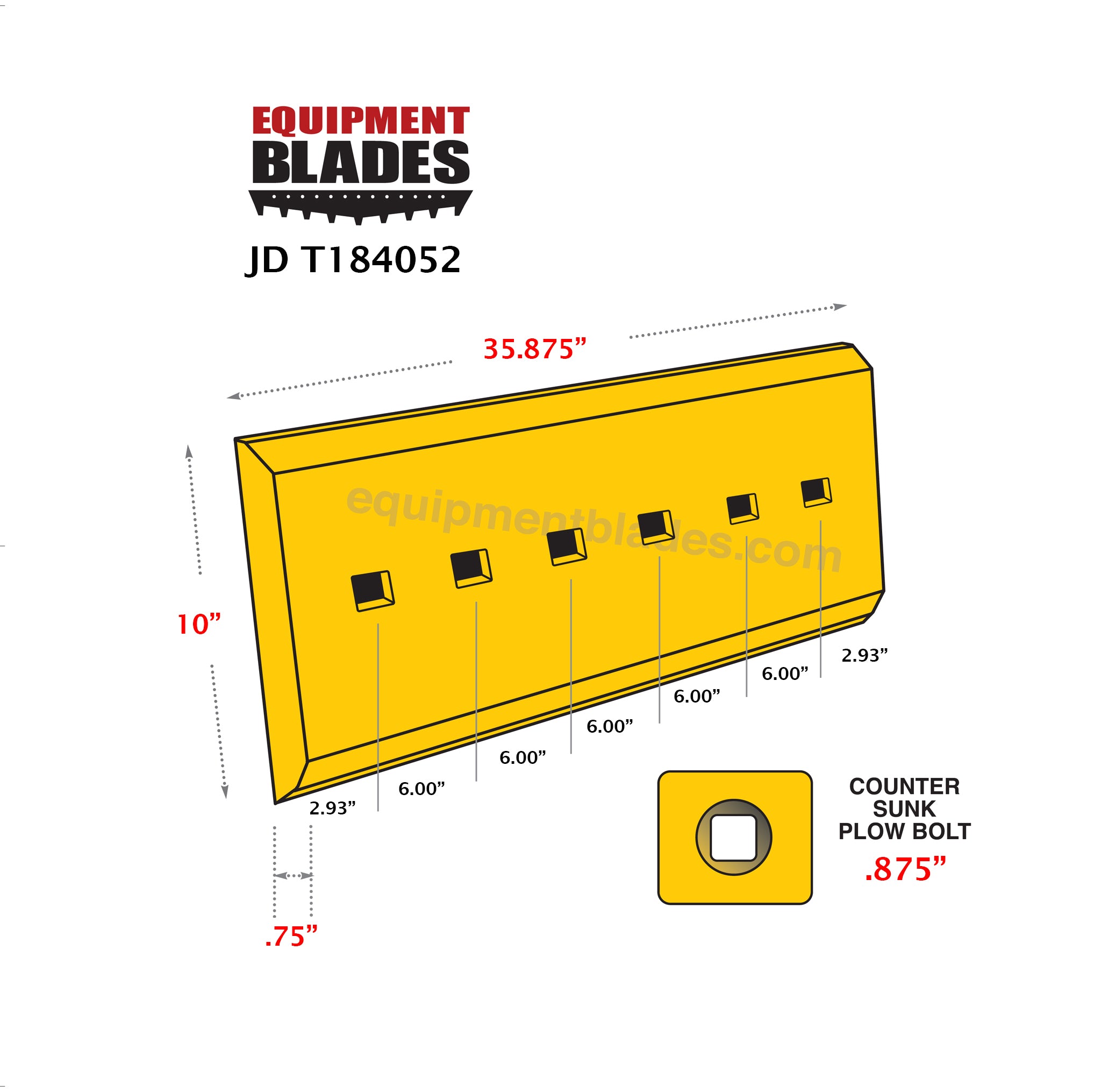 JD T184052-Bull Dozer blades-Equipment Blades-Equipment Blades Inc