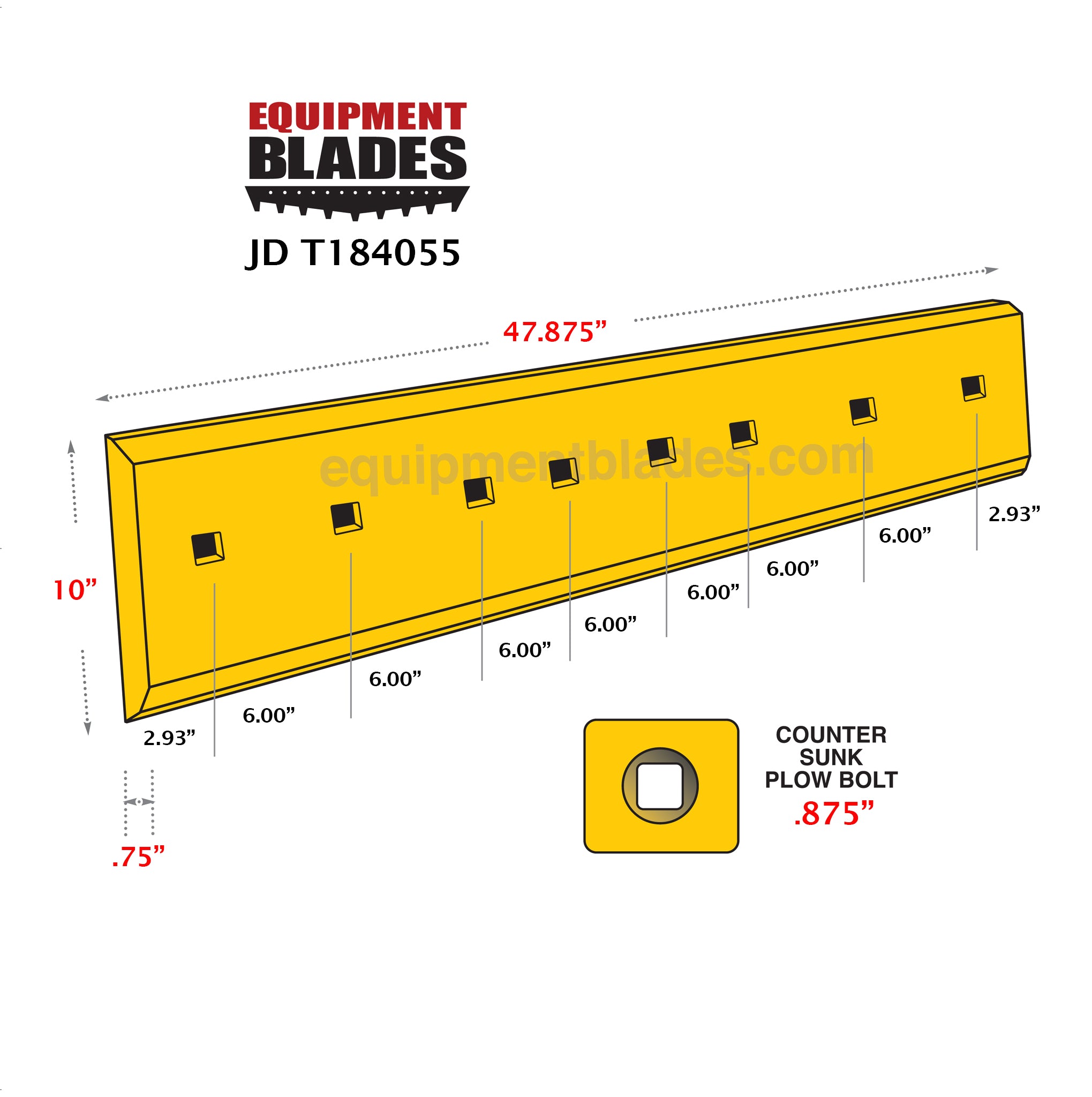 JD T184055-Bull Dozer blades-Equipment Blades-Equipment Blades Inc