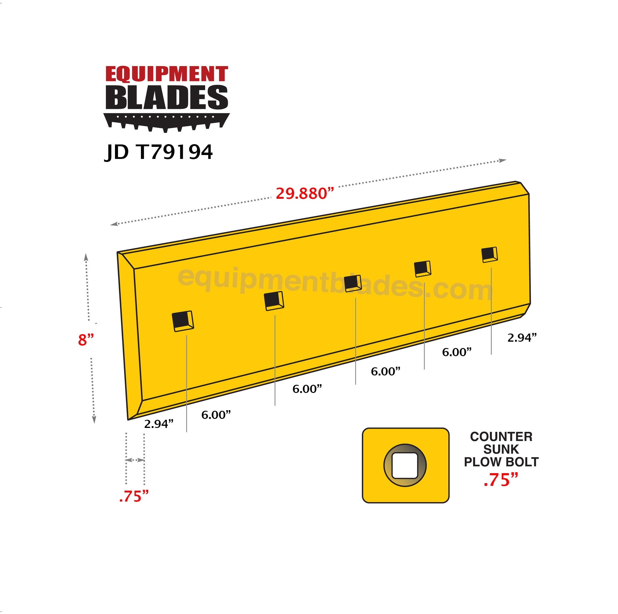 JD T79194-8-Bull Dozer blades-Equipment Blades Inc-Equipment Blades Inc