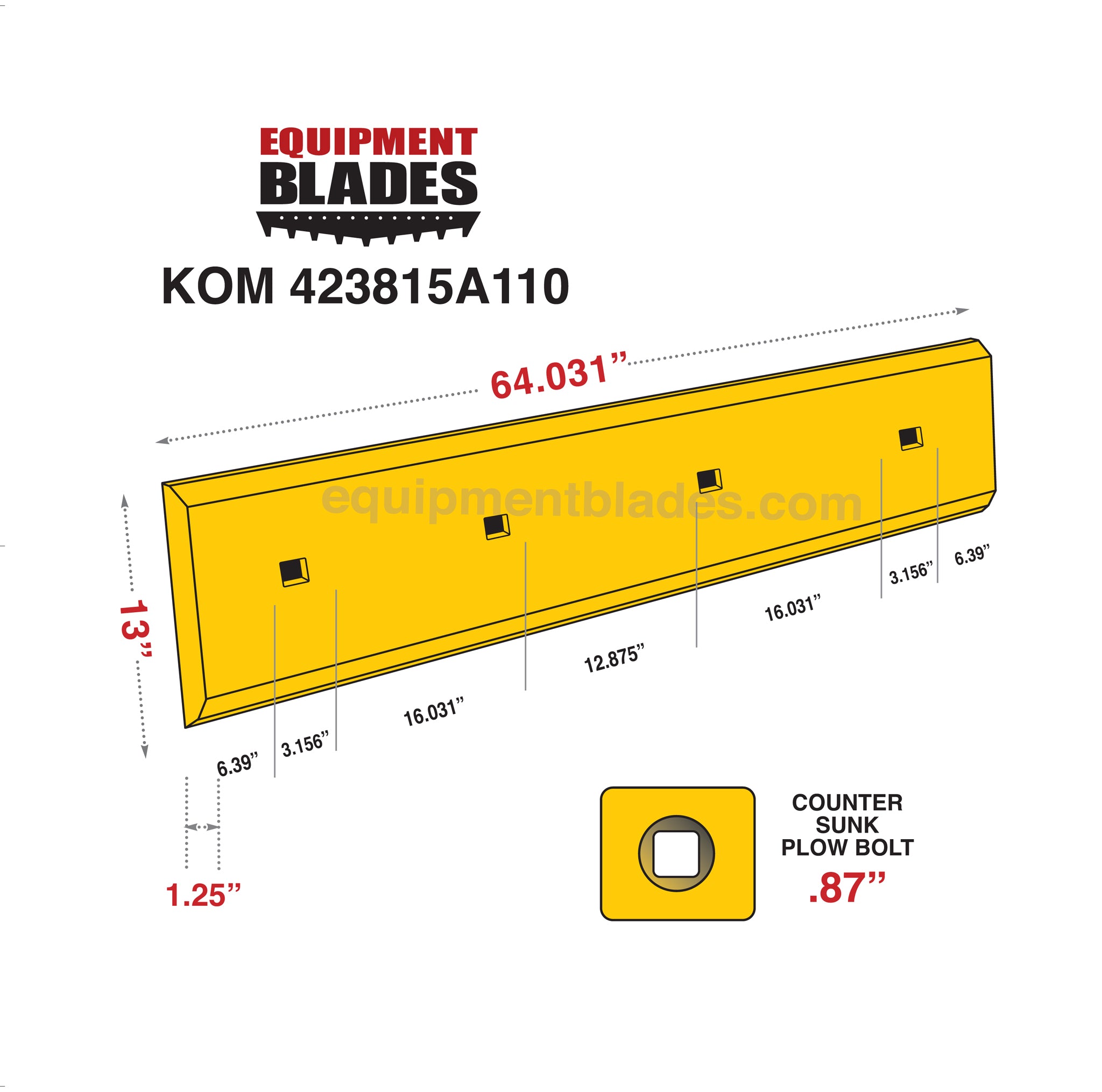 KOM 423815A110-Equipment Blades Inc-Equipment Blades Inc