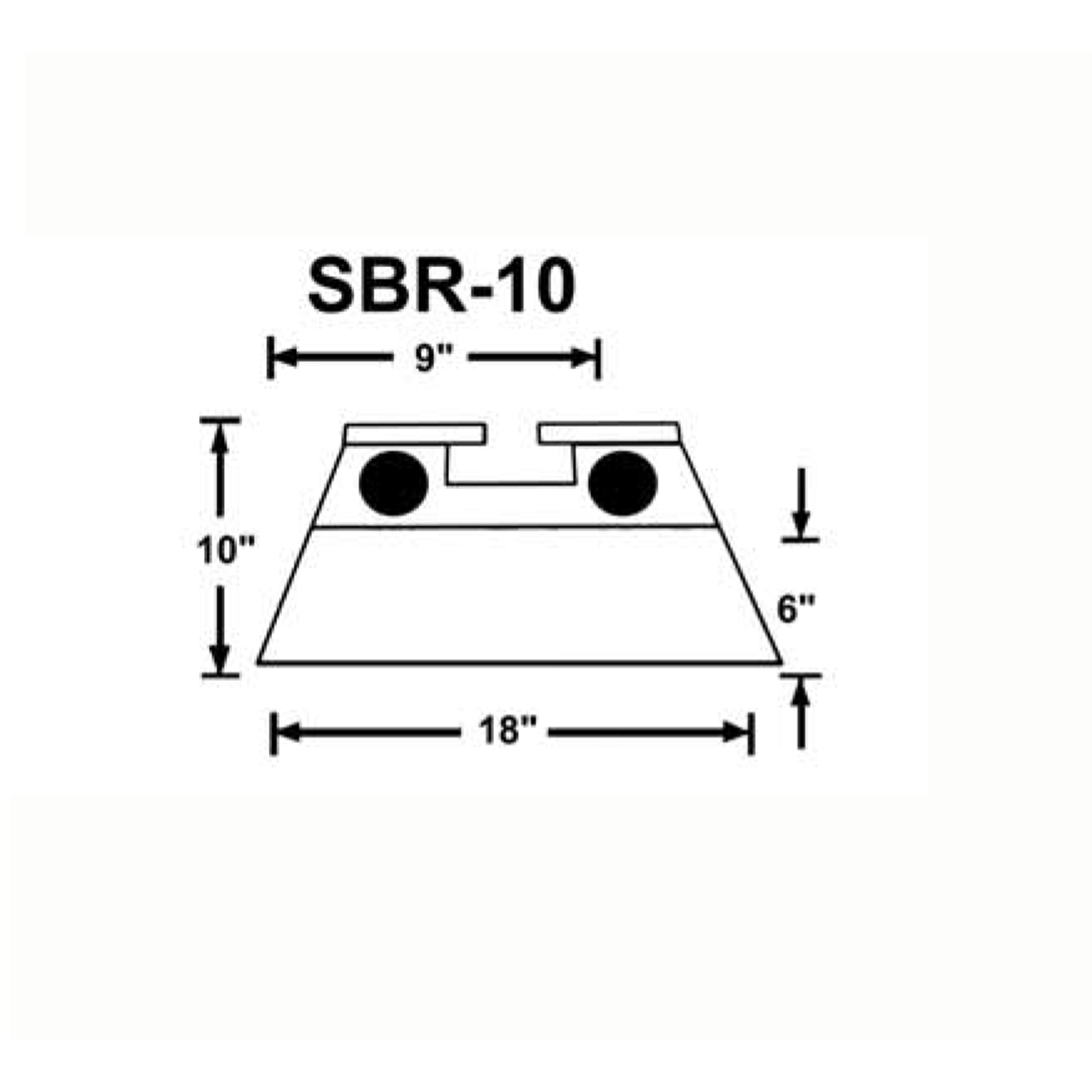 Rubber SBR-10 * 3 foot-Rubber Snow Plow Blades-Equipment Blades Inc-Equipment Blades Inc